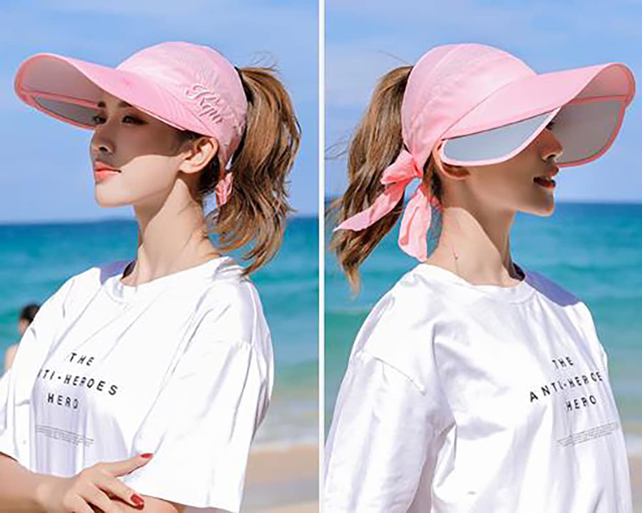 Adjustable Summer Sun Visor Hat with Retractable Brim - UV Protection Golf & Tennis Running Hat for Men & Women - Perfect for Outdoor Sports, Beach & Travel