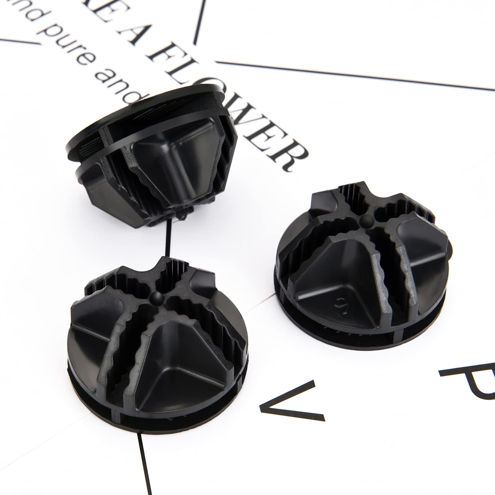 48-Piece Black ABS Plastic Cube Connectors for Modular Storage - Wire Cube Organizer for Closet, Shelving & DIY Storage Solutions | Perfect for Home Organization & Garage Storage Systems