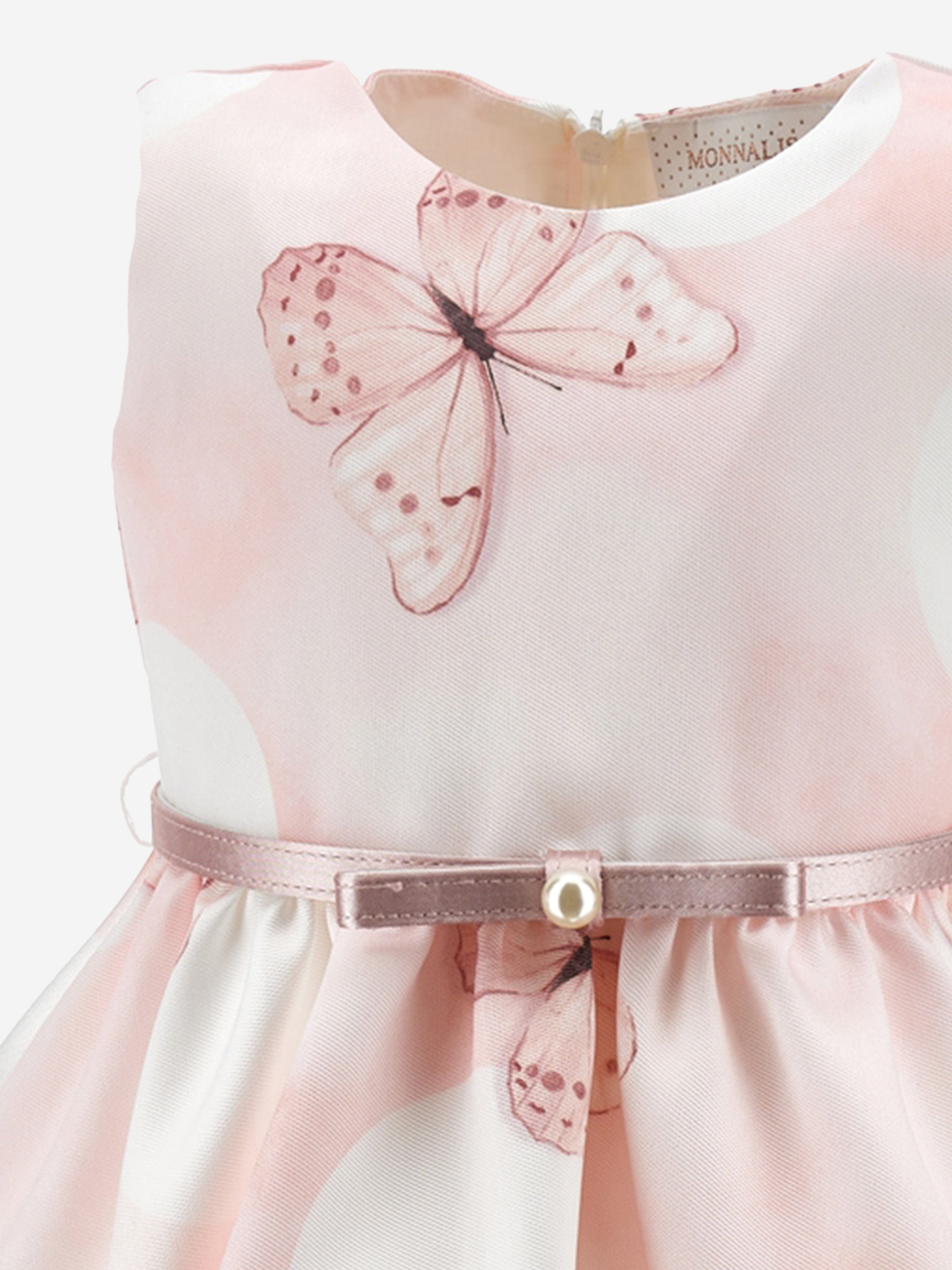 Adorable Pink Spotted Butterfly Dress for Baby Girls - Perfect for Parties, Photos & Special Occasions
