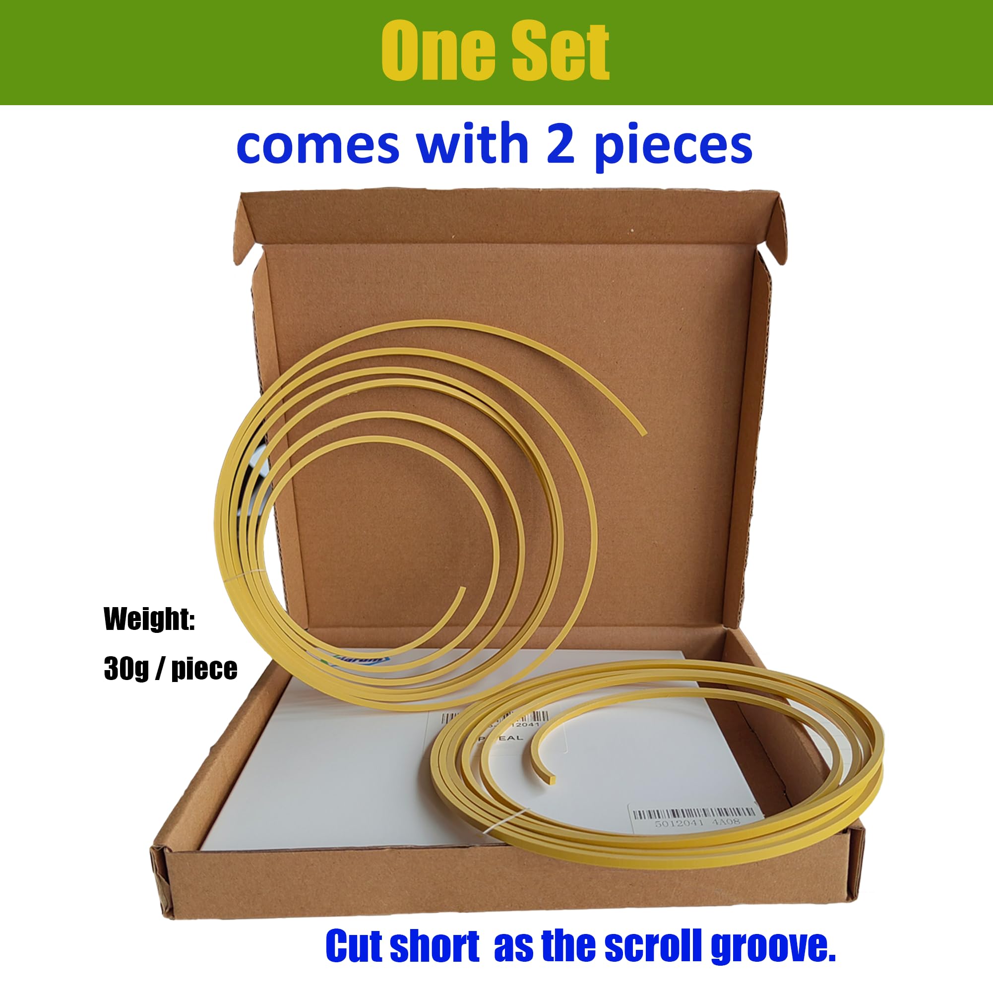 Edwards nXDS15i Oil-Free Scroll Pump Tip Seal Kit - Replacement for Orbiting & Fixed Scrolls - Industrial Vacuum Pump Rebuild Parts - Yellow (2-Piece Set) - Ideal for Laboratory, Semiconductor & Medical Equipment Maintenance