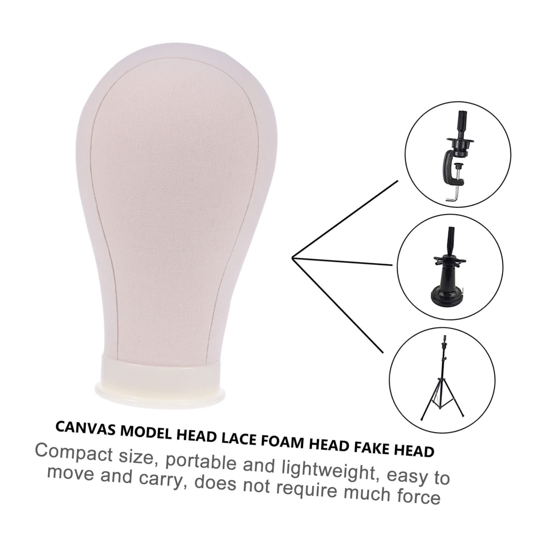 Professional Mannequin Head for Wig Making & Cosmetology Training - Adjustable Canvas Cover - Perfect for Hairstyling Practice, Barber School & Salon Styling