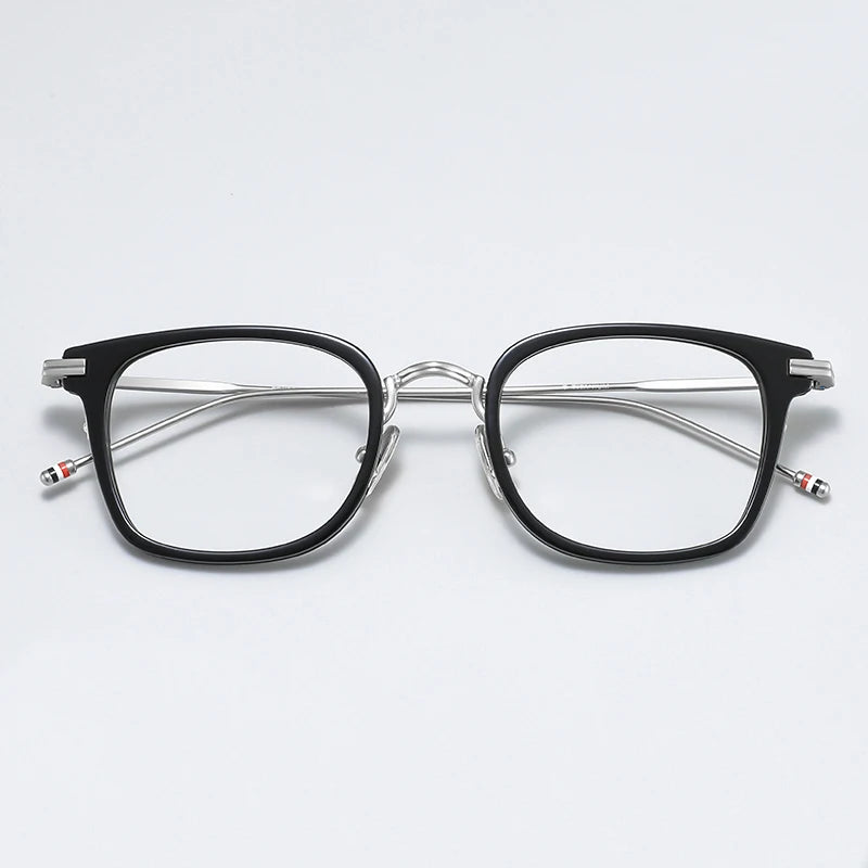 Stylish Unisex Black Square Full Rim Alloy Eyeglasses BMT905 - Perfect for Work, Reading & Fashion Accessories
