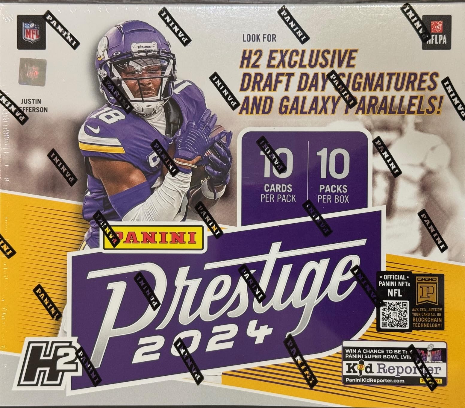 2024 Panini Prestige NFL Trading Card Box (Hobby H2) - Collectible Football Trading Cards for Sports Fans & Memorabilia Collectors - Perfect for Gifts, Investments, and Fantasy Sports Enthusiasts