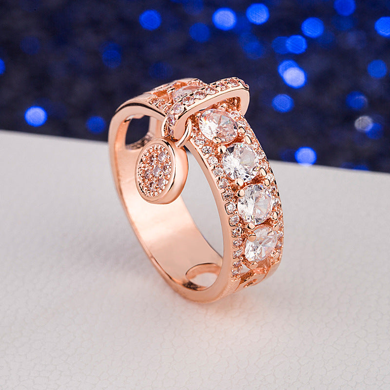 Chunky Dangle Charm Channel Thumb Ring for Women - Fashion Statement Jewelry A8496 | Perfect for Parties, Date Nights & Everyday Wear