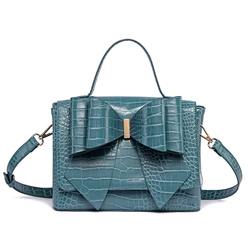 Teal Faux Croc - Eva
