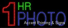 1 Hour Photo LED Sign - High Impact & Energy Efficient Light Box for Photography Studios, Retail Stores & Businesses - Perfect for Advertising, Branding & Indoor/Outdoor Use