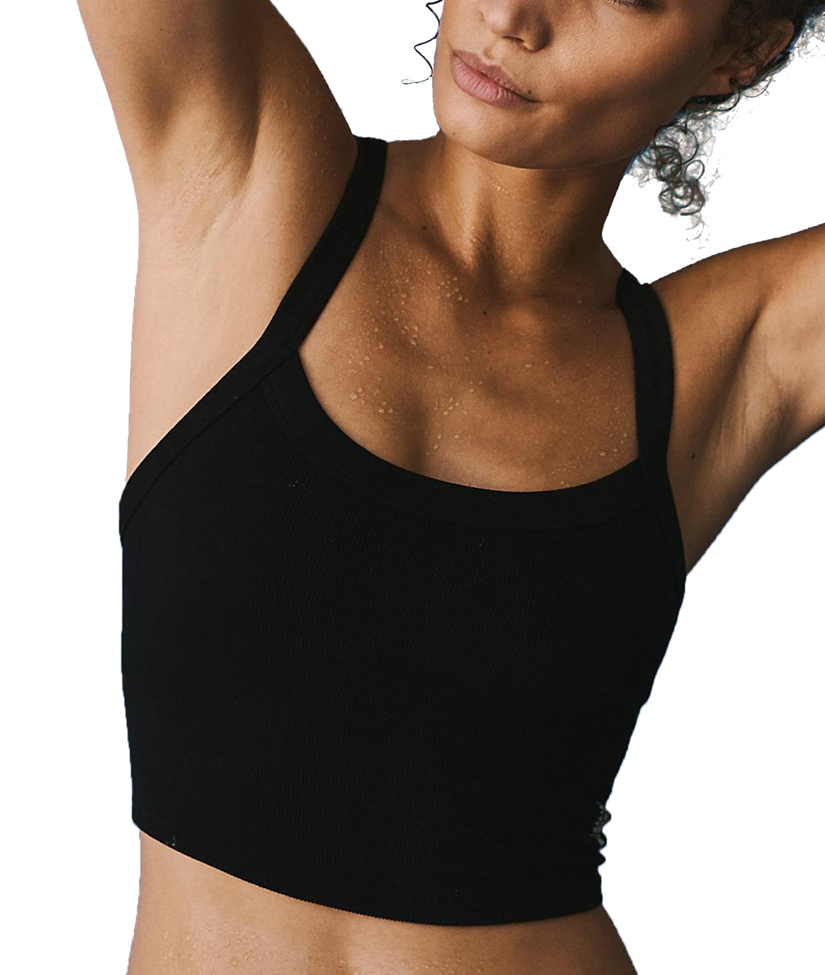 Women's Scoop Neck Ribbed Tank Tops - Seamless Cami Crop Tops for Athletic Workout & Casual Wear | Perfect for Gym, Yoga, Running & Summer Outfits