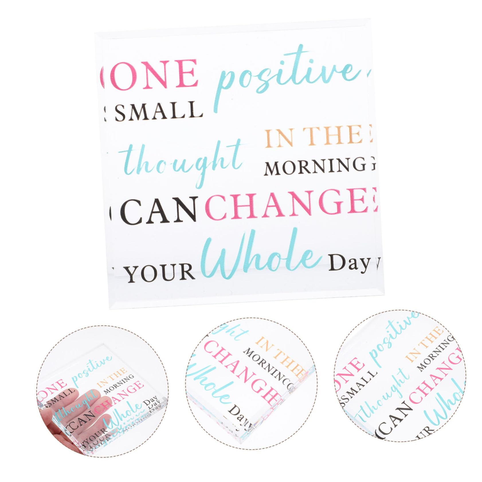 HAPINARY Acrylic Motivational Sign - Inspirational Office & Home Decor for Desk, Wall - Perfect for Work, Study & Relaxation Spaces