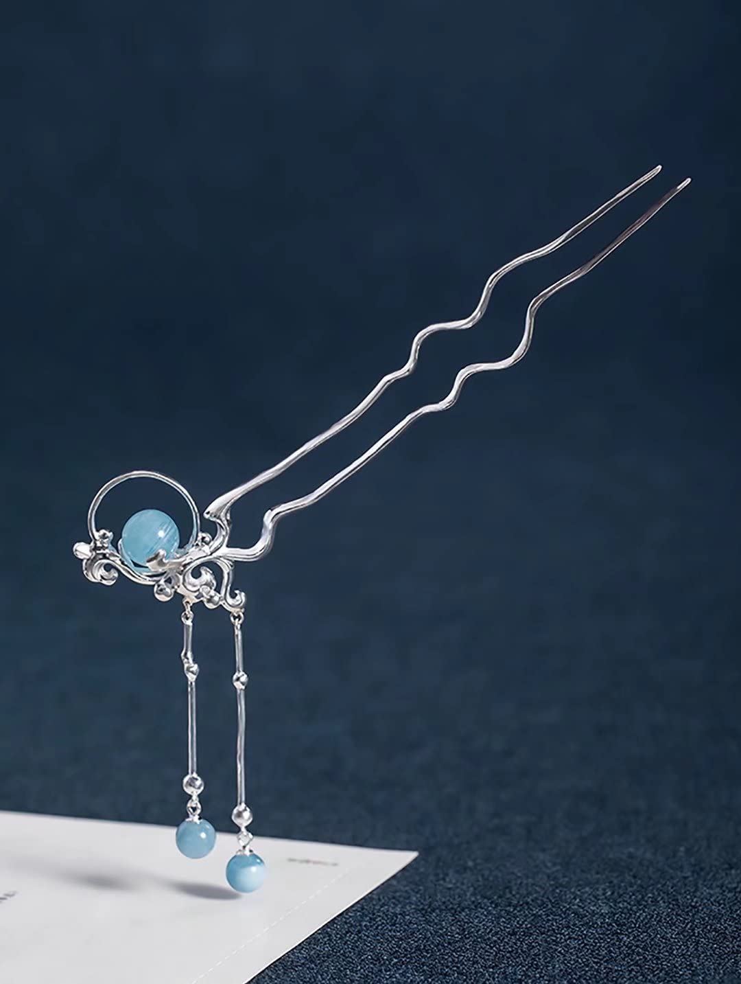 Chinese Classical Hair Stick - 925 Silver Hanfu Hairpin for Women | Traditional Hair Clip Accessories | Perfect for Weddings, Cosplay & Cultural Events