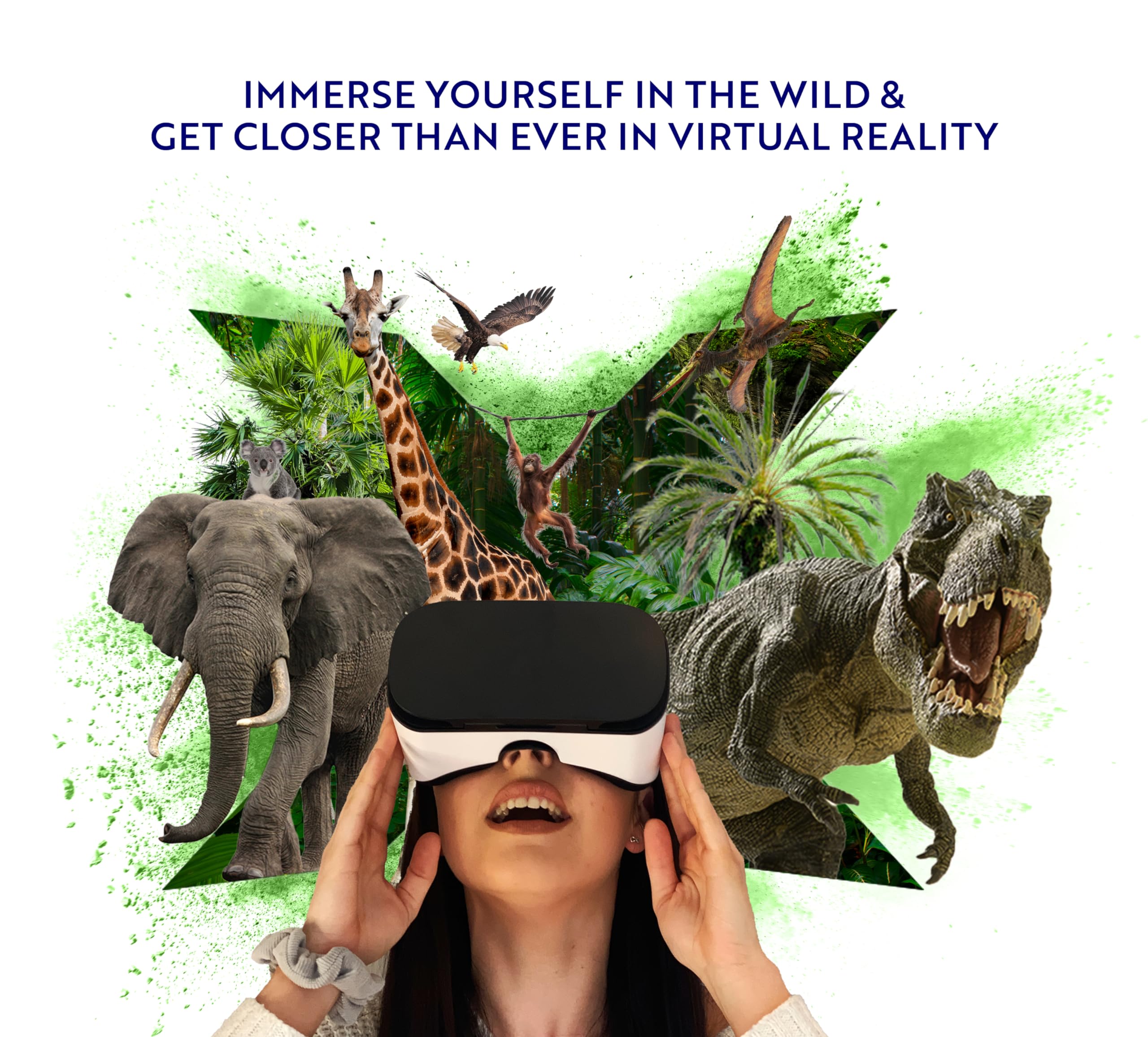 Kids VR Headset - STEM Educational Virtual Reality Gift Set for Boys & Girls | Family Friendly VR Adventure | Explore Wildlife & Science with Smartphone VR | Perfect for Birthday Gifts & STEM Learning Activities