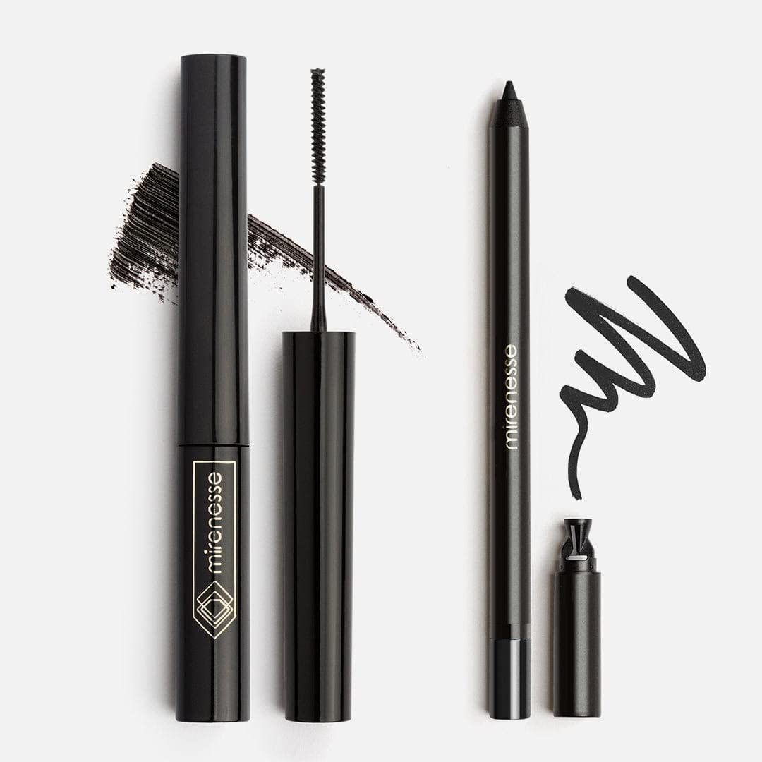 24Hr Waterproof Lash Whip Mascara & Eyeliner Set - Volumizing Black Mascara with Smudge-Proof Tightliner for Long-Lasting Definition | Perfect for Day to Night Makeup, Special Occasions & Photo Shoots