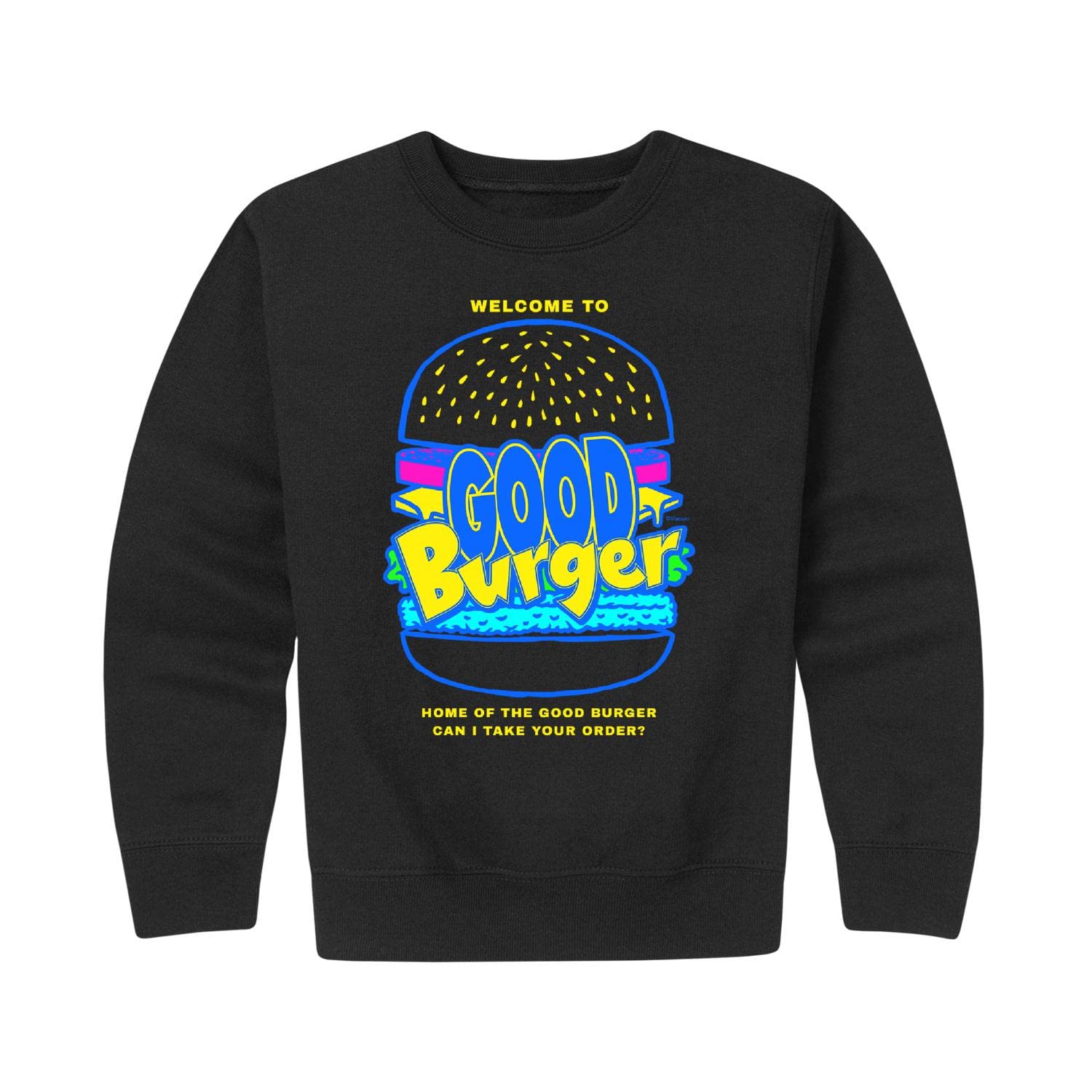 Hybrid Apparel Good Burger Fleece Sweatshirt for Toddler & Youth | Soft Crewneck Pullover | Cute Kids' Casual Wear for School & Play