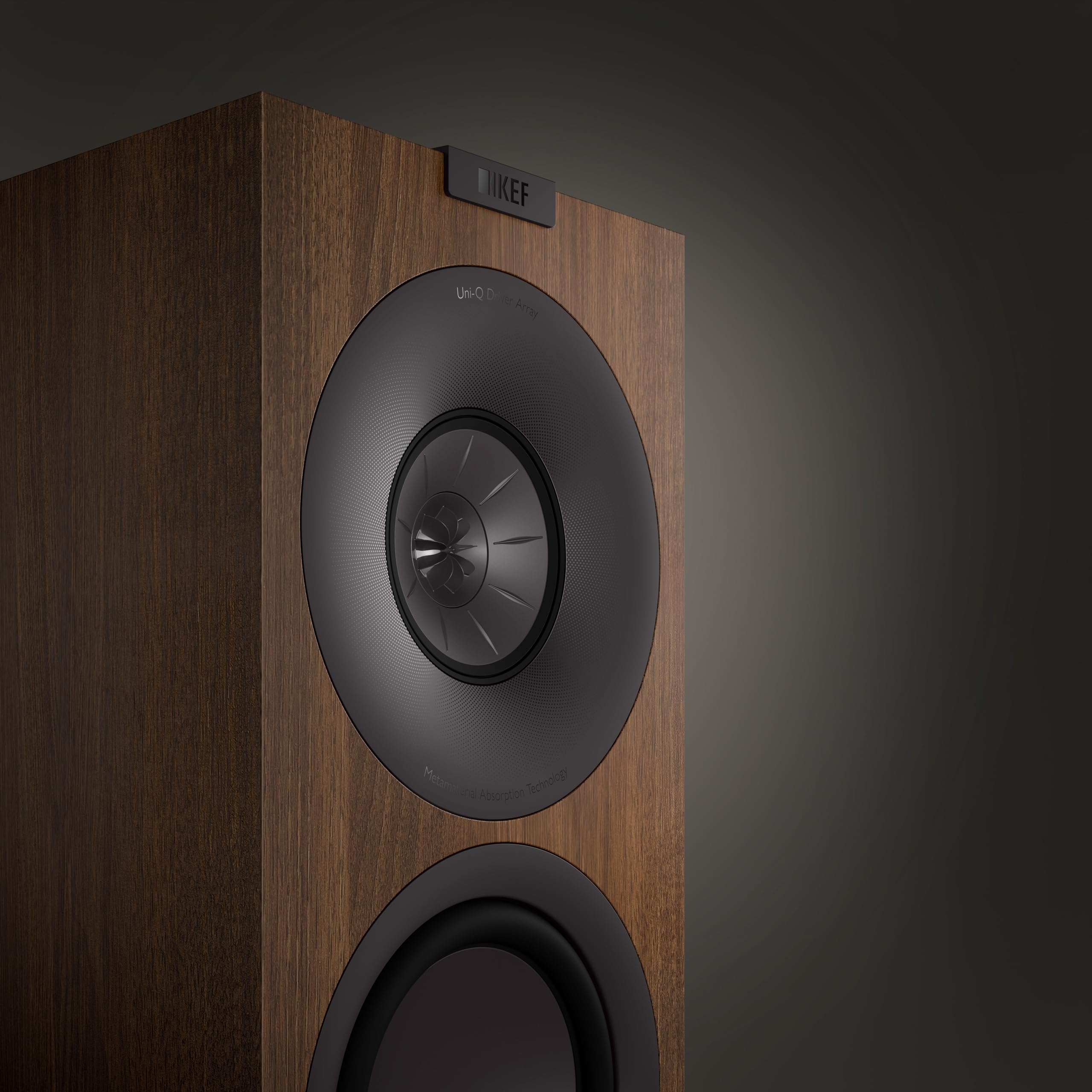 KEF Q11 Meta Floorstanding Speaker - Premium Walnut Finish | High-Fidelity Home Audio for Living Room & Theater | Pair (2 Speakers)