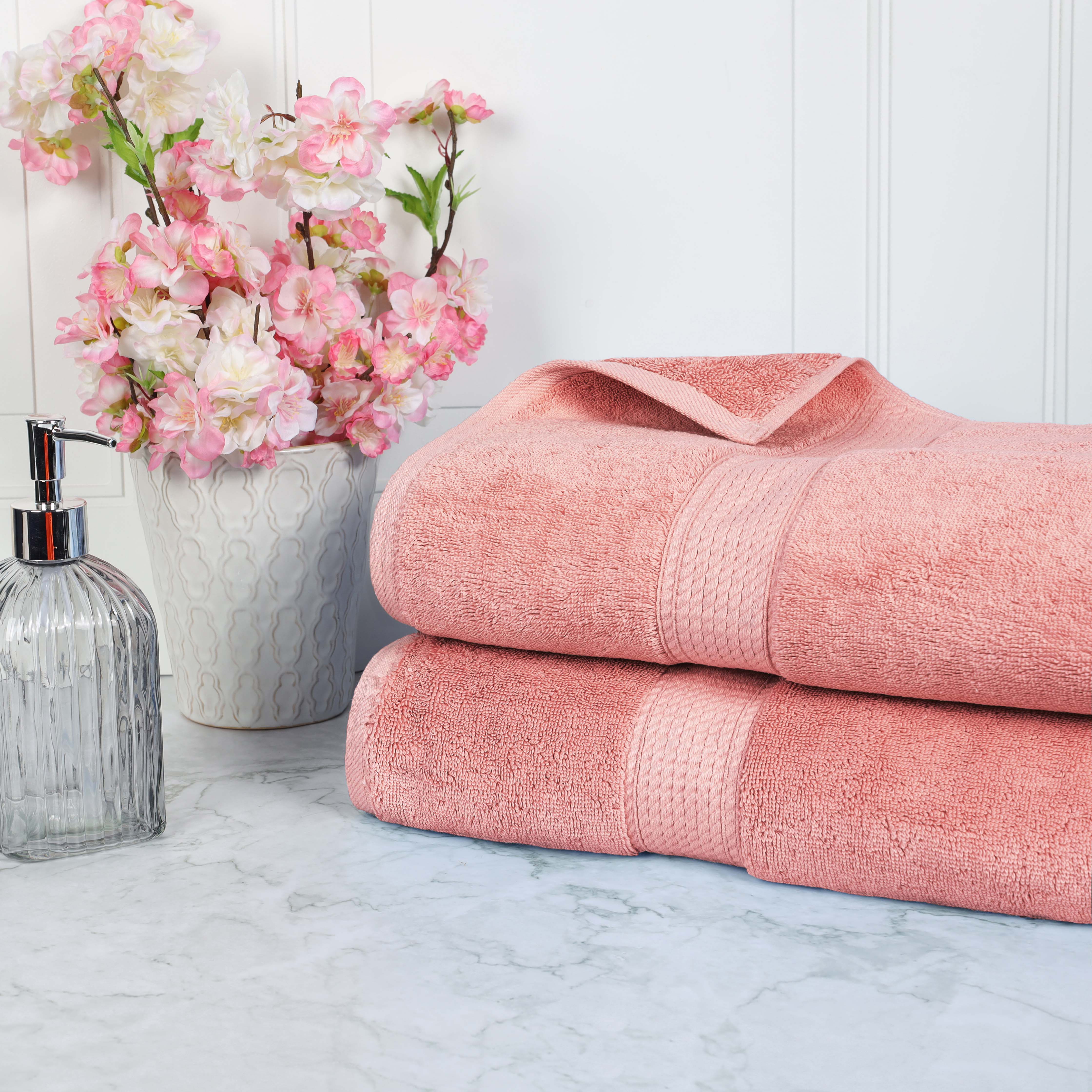 Premium Egyptian Cotton Bath Sheet Set of 2 - Ultra Soft & Absorbent Luxury Towels for Spa, Hotel, or Home Use