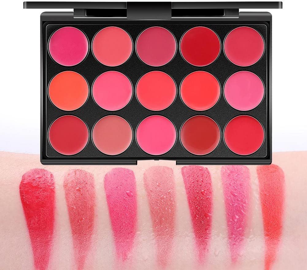15-Color Matte Lip Cream Palette - Long Lasting & Highly Pigmented for Everyday Makeup & Special Occasions
