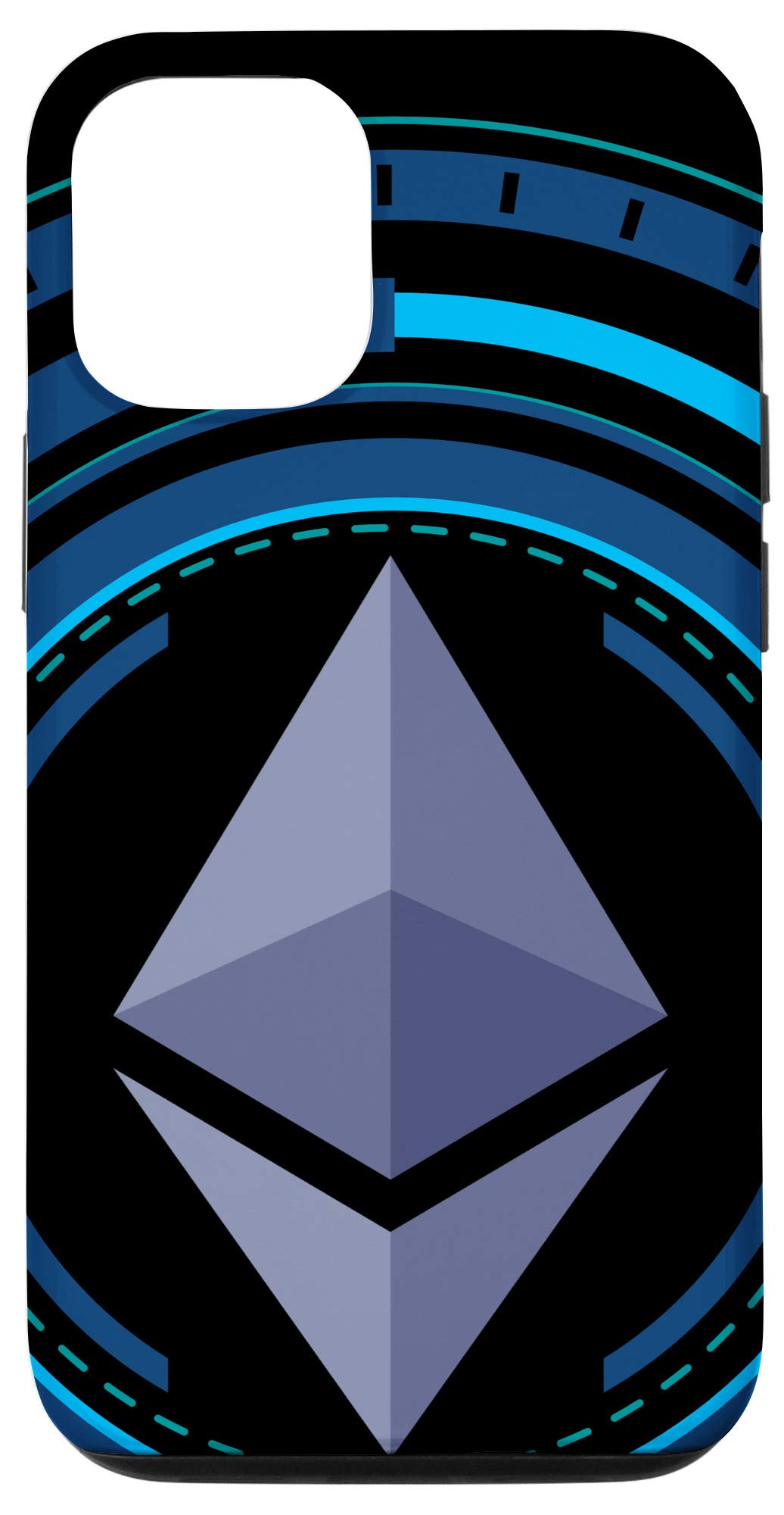 iPhone 12/12 Pro Case with Ethereum ETH Coin & Bitcoin Logo - Perfect Crypto Gift for Traders & Miners | Trendy Protective Phone Cover for Daily Use & Crypto Enthusiasts