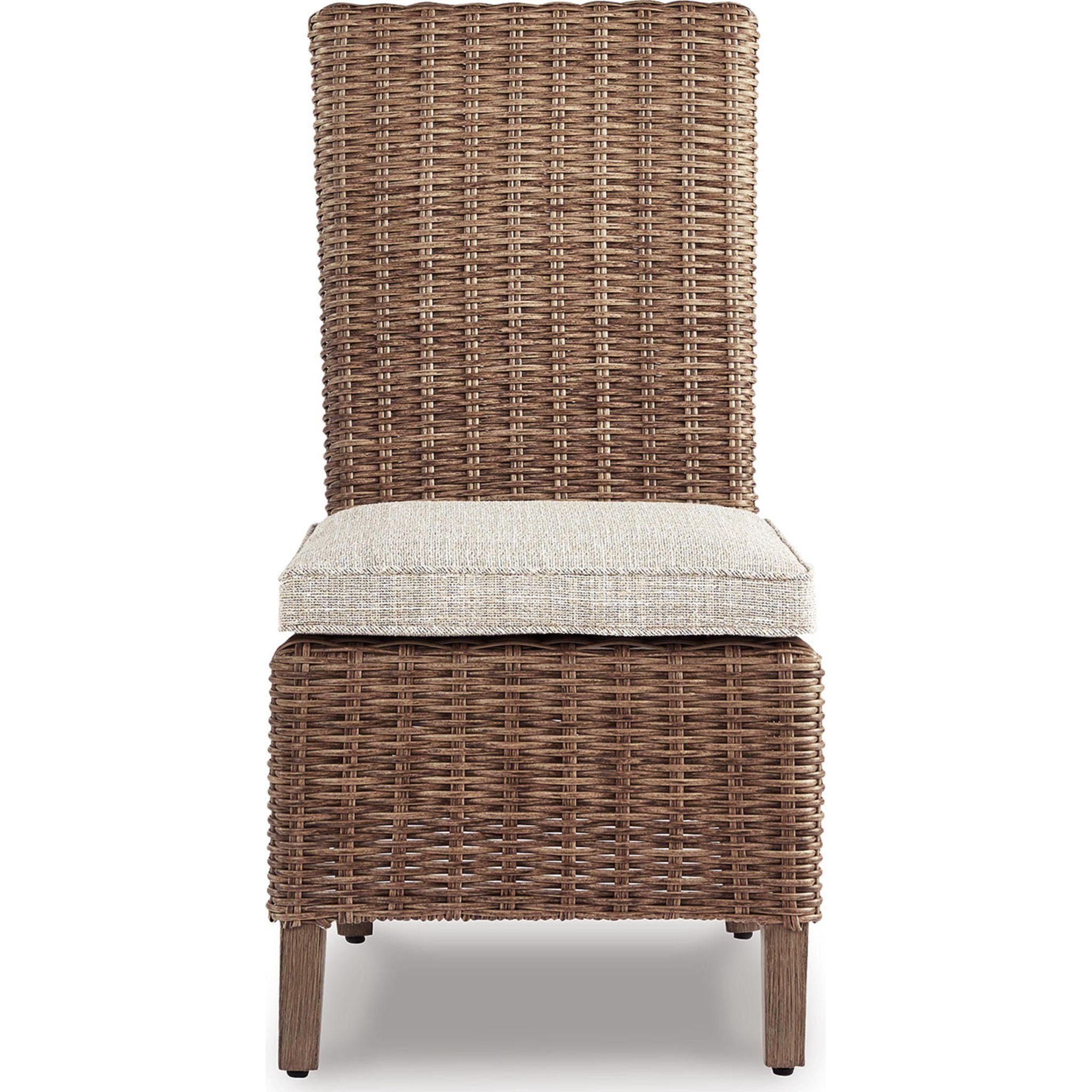 Beachcroft Outdoor Patio Chairs with Cushions (Set of 2) - Water-Resistant Beige Lounge Chairs for Poolside, Garden, and Backyard Relaxation