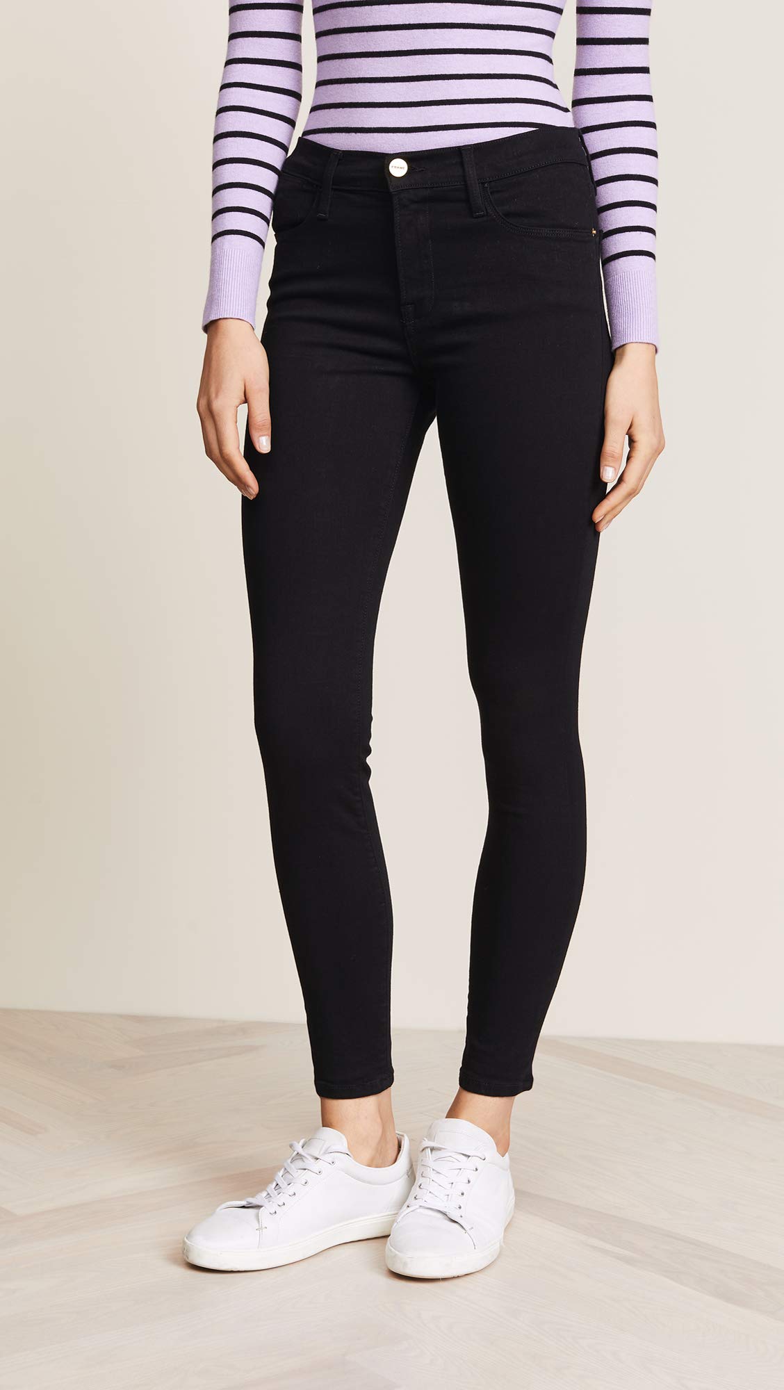 FRAME Women's High Waist Skinny Jeans - Stretch Denim Pants for Casual Wear & Night Out
