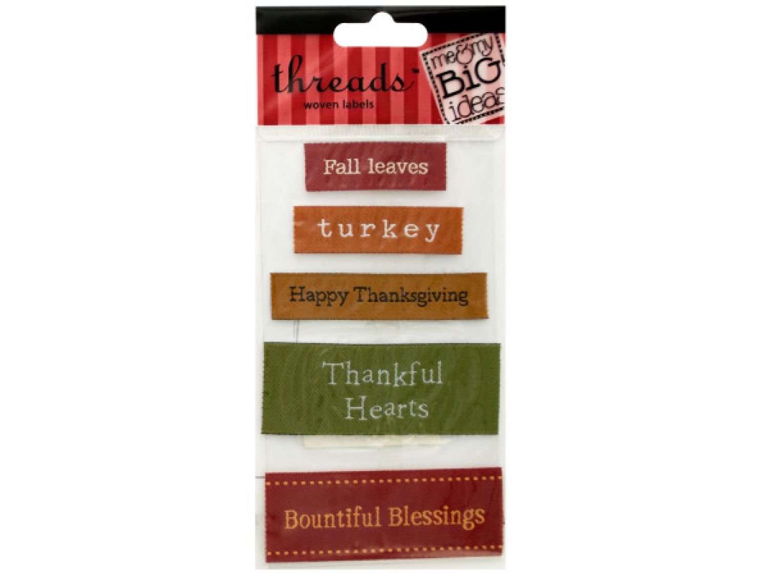 Bulk Thanksgiving Woven Labels - Set of 24 for Scrapbooking, DIY Crafts, Gift Tags | Perfect for Holiday Decorations, Memory Albums & Handmade Cards