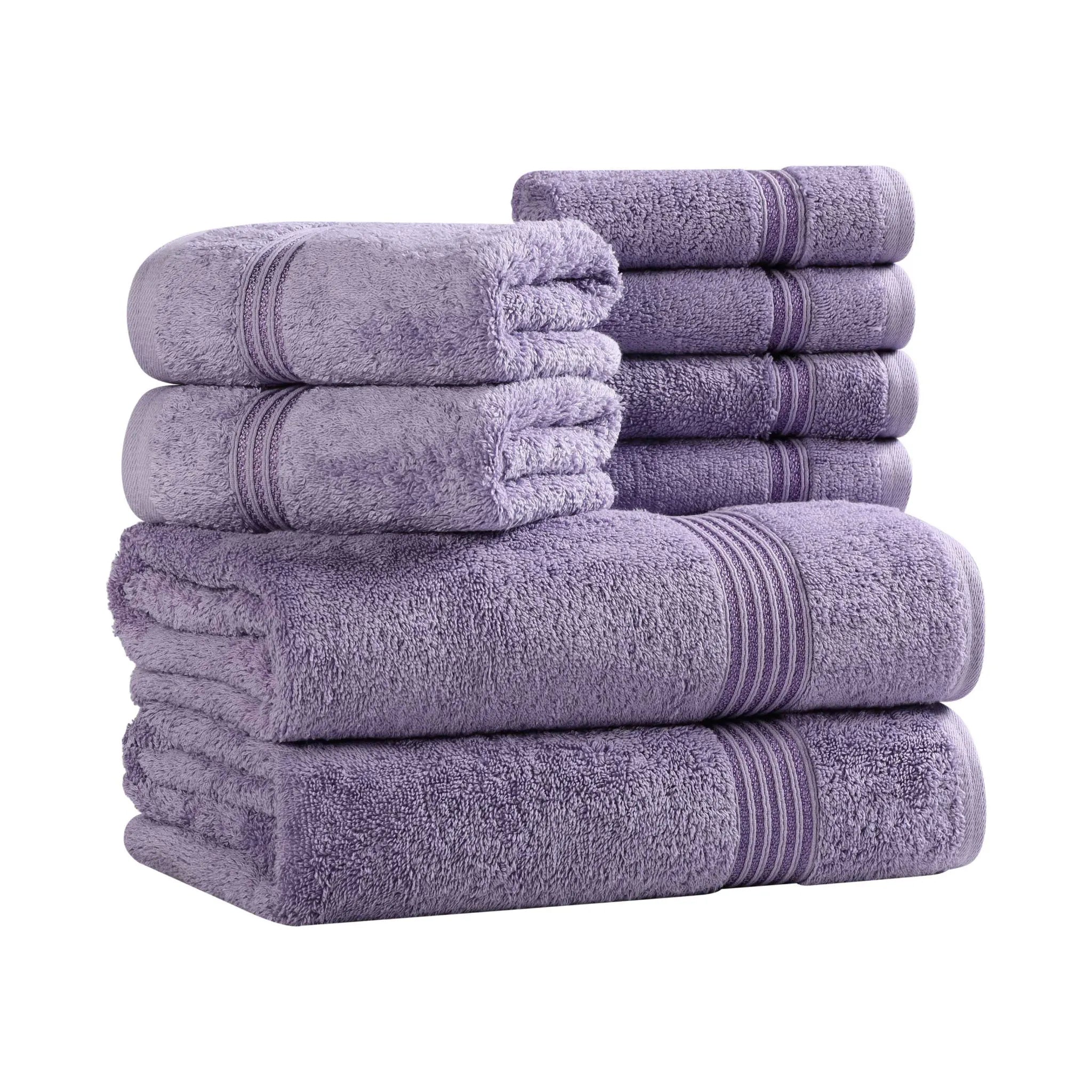 Premium Heritage Egyptian Cotton Plush Heavyweight 8-Piece Bath Towel Set - Ultra Soft & Absorbent for Spa, Luxury Hotel & Home Bathroom Use
