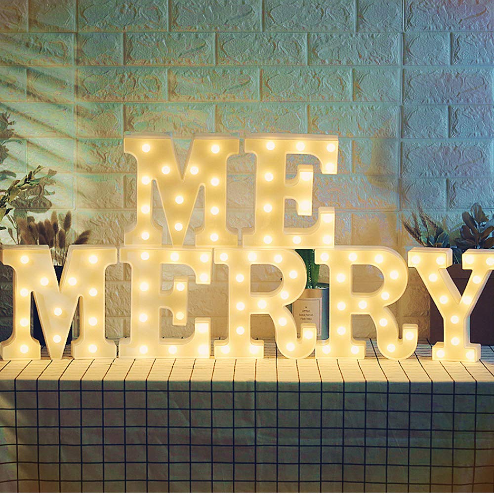 LED Letter Lights - Cute Room Decor for Bedroom, Party & Wedding