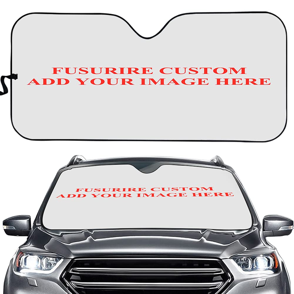 Custom Car Sun Shade for Windshield - Foldable UV Protection Sunshade for SUV & Sedan | Front Window Sun Shield Visor Protector | Perfect for Summer Parking & Road Trips