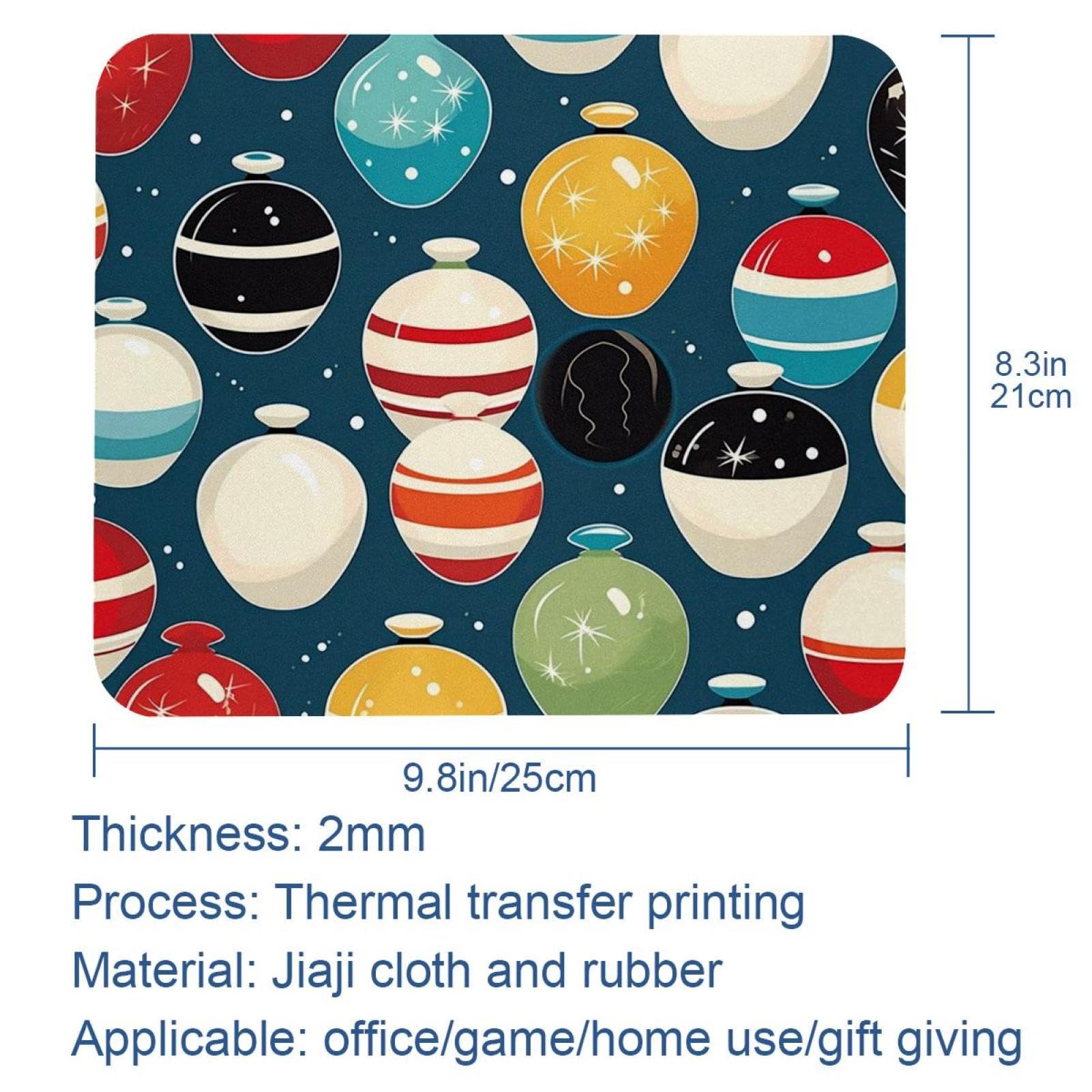 Cute Bowling Ball Pattern Desk Mat - Non-Slip Rubber Base Gaming Mouse Pad & Keyboard Mat for Office, Home, PC Work & Gaming | Perfect for Computer Desks, Workspaces & Game Setups