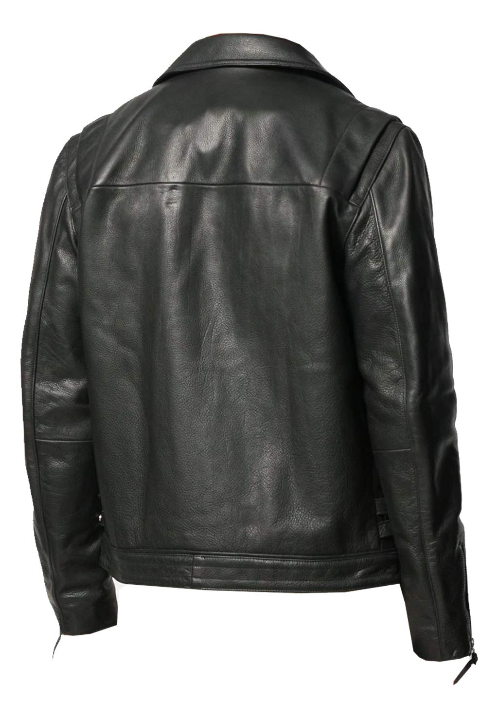 Negan Biker Jacket for Men - Genuine Leather Motorcycle Jacket Inspired by Jeffrey Dean Morgan in The Walking Dead - Black Moto Jacket for Riding, Cosplay & Halloween Costumes