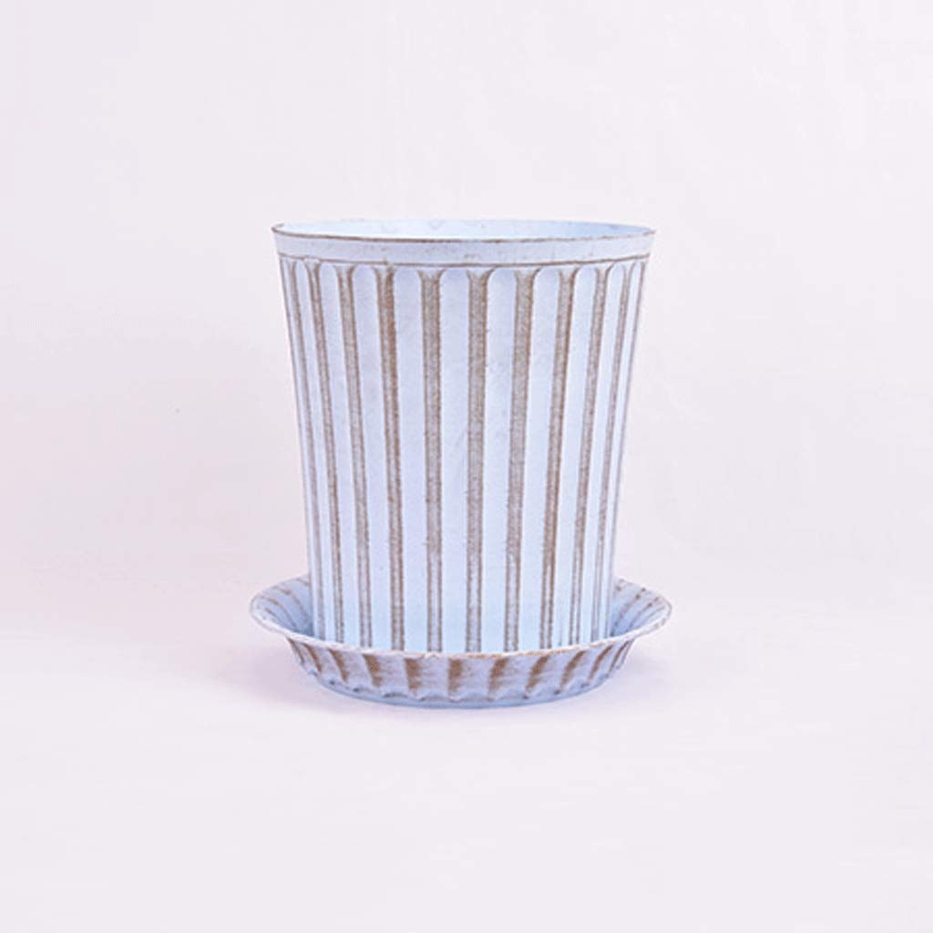 Small Plastic Plant Pots for Indoor Plants - 26cm Height with Drainage Tray | Office Desk & House Decor Flower Containers | Perfect for Succulents, Herbs & Home Gardening