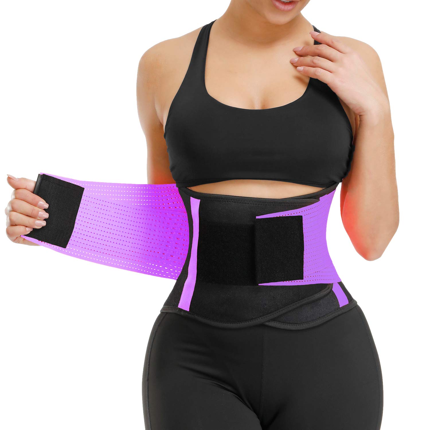 VENUZOR Waist Trainer Belt for Women - Slimming Body Shaper & Waist Cincher - Postpartum Recovery & Workout Girdle - Tummy Control Shapewear for Weight Loss & Gym Training (Black, Medium) - Perfect for Post-Pregnancy, Fitness & Everyday Wear