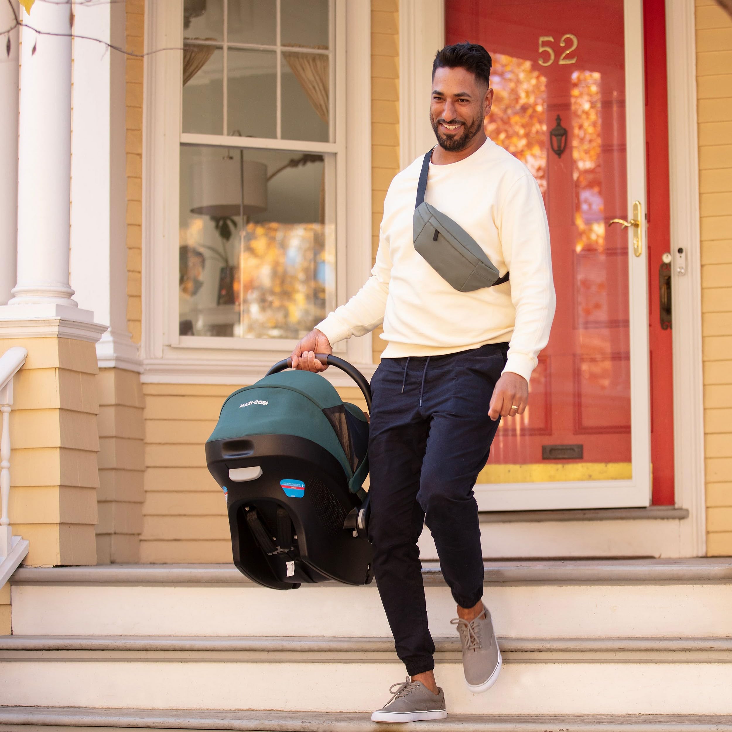 Maxi-Cosi Mico Luxe+ Infant Car Seat with Base - Lightweight Baby Carrier & Convertible Car Seat for Newborns, Desert Wonder - Perfect for Travel, Daily Commutes & Family Outings