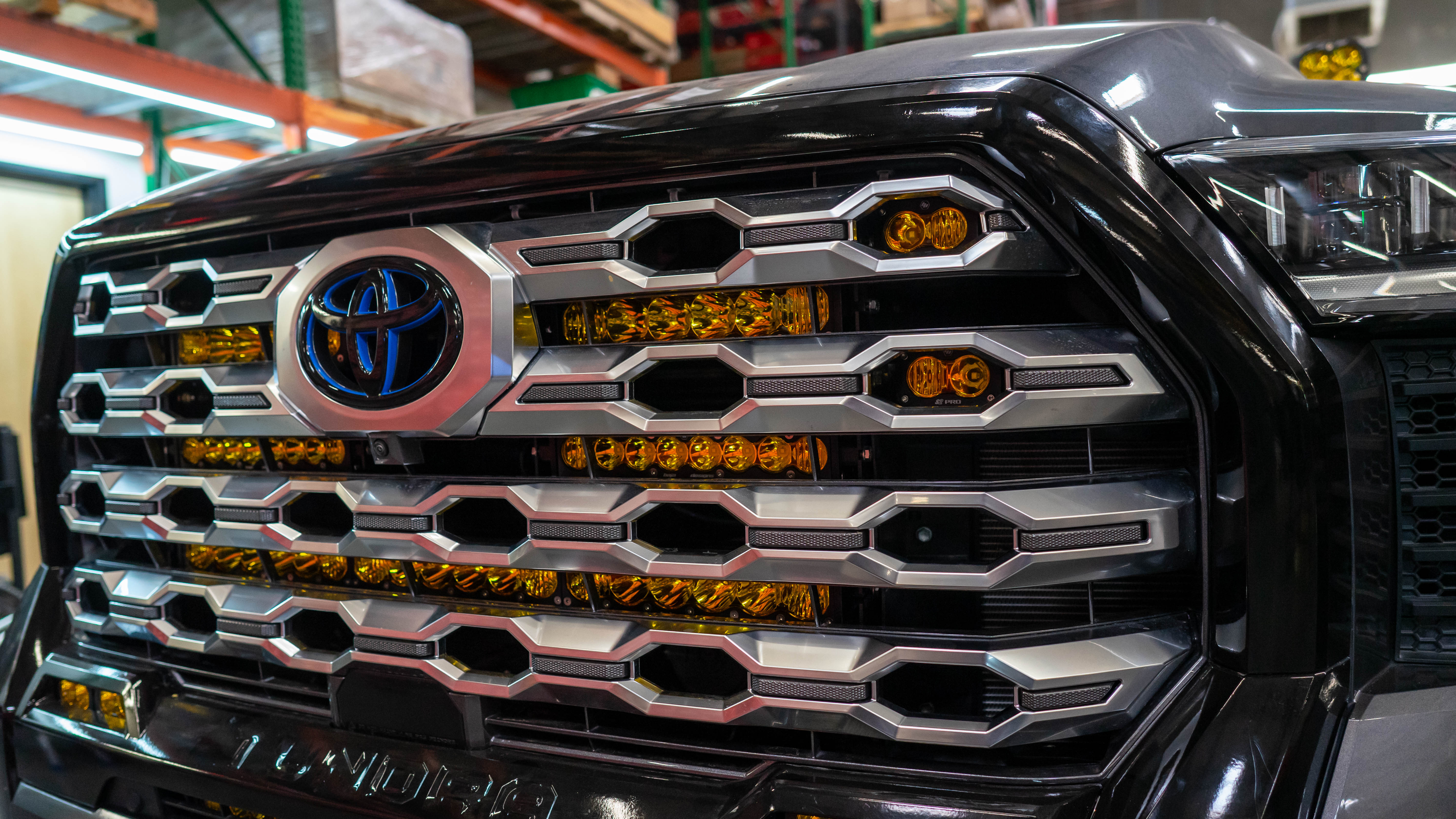 2022-2024 Toyota Tundra & Sequoia SDHQ Built Behind the Grille LED Light Bar Mount Kit - Off-Road Lighting Accessories for Night Driving & Adventure