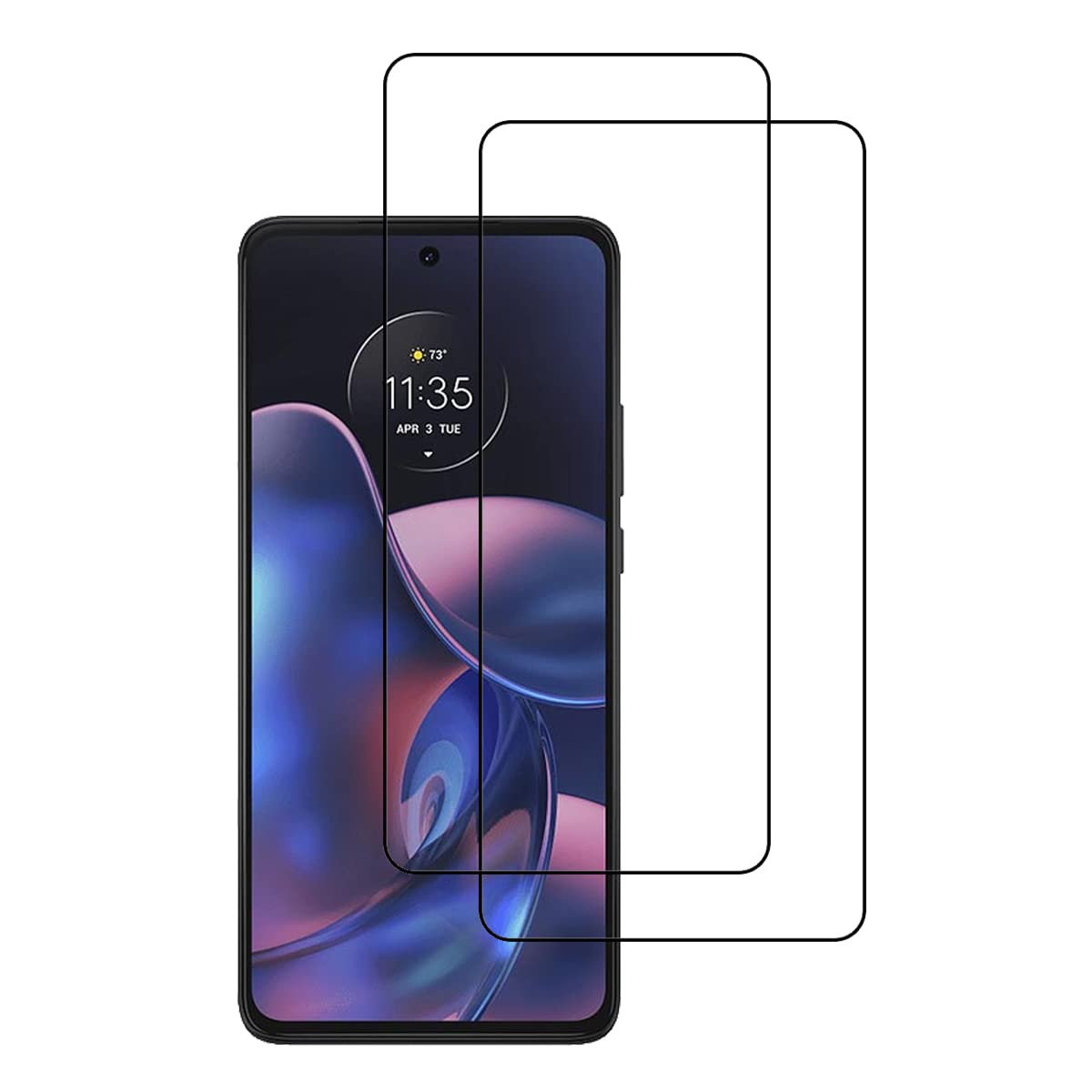 2 Pack Tempered Glass Screen Protector for Motorola Edge 2022 - HD Clear, Anti-Scratch, Bubble-Free, 9H Hardness - Perfect for Everyday Use, Gaming, and Outdoor Activities