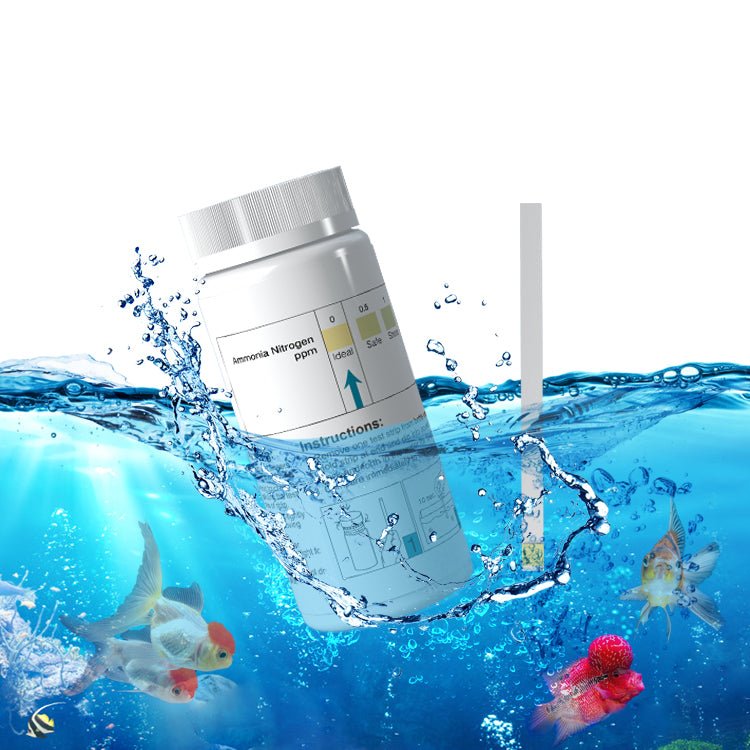 Ammonia Aquarium Test Strips - Fast & Accurate Water Testing Kit for Fish Tanks, Ponds & Aquariums - Monitor NH3 Levels for Healthy Fish & Aquatic Life (50 Strips) - Perfect for Freshwater & Saltwater Tanks
