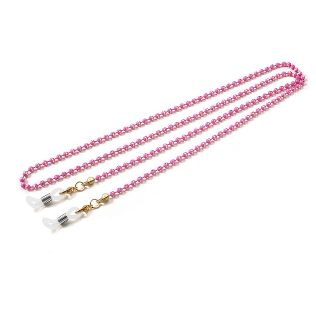 Elegant Pearl Flower Sunglasses Chain - Adjustable 65cm Black Neck Strap for Glasses - Perfect for Reading, Driving, and Outdoor Activities