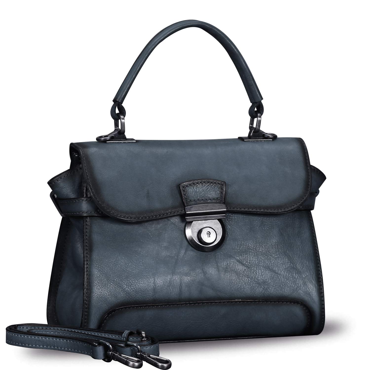 Genuine Leather Purses for Women - Vintage Real Leather Shoulder Bag, Crossbody Purse & Satchel with Adjustable Strap | Perfect for Work, Travel & Everyday Use