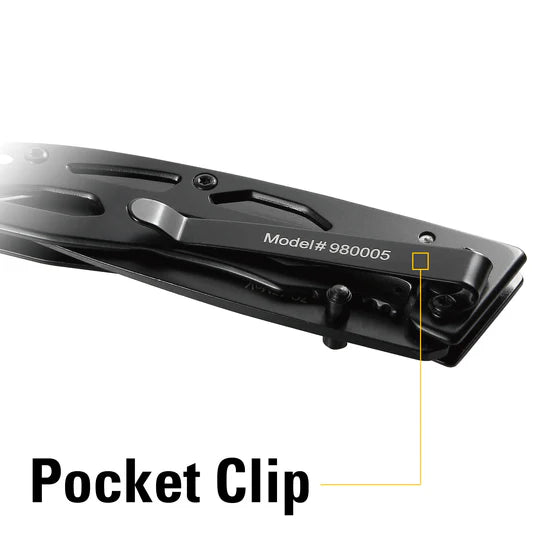 6 1/2 Inch Tanto Folding Knife - Tactical Pocket Knife with Stainless Steel Blade for Outdoor, Camping, Hiking & Survival Gear