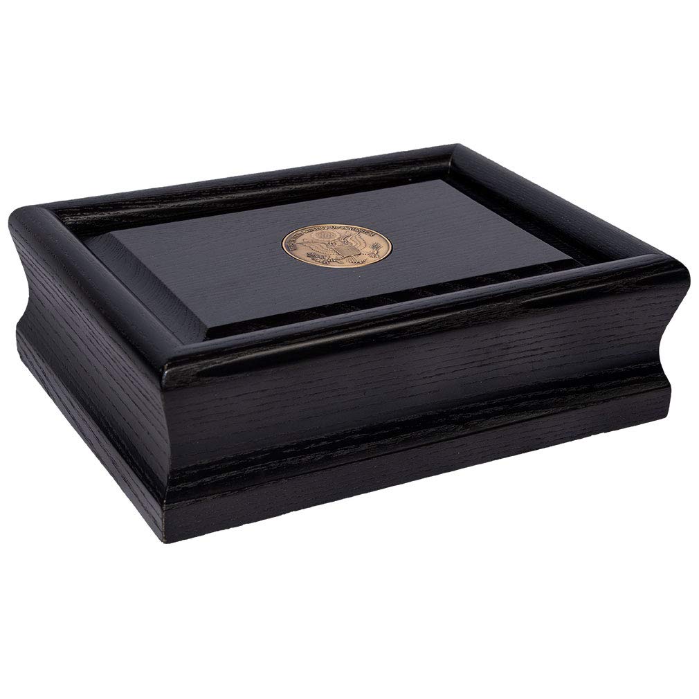 Patriot Urn for Coast Guard - Black, Cherry or Oak Finish - Memorial Keepsake for Veterans & Military Families - Perfect for Home Display or Funeral Services
