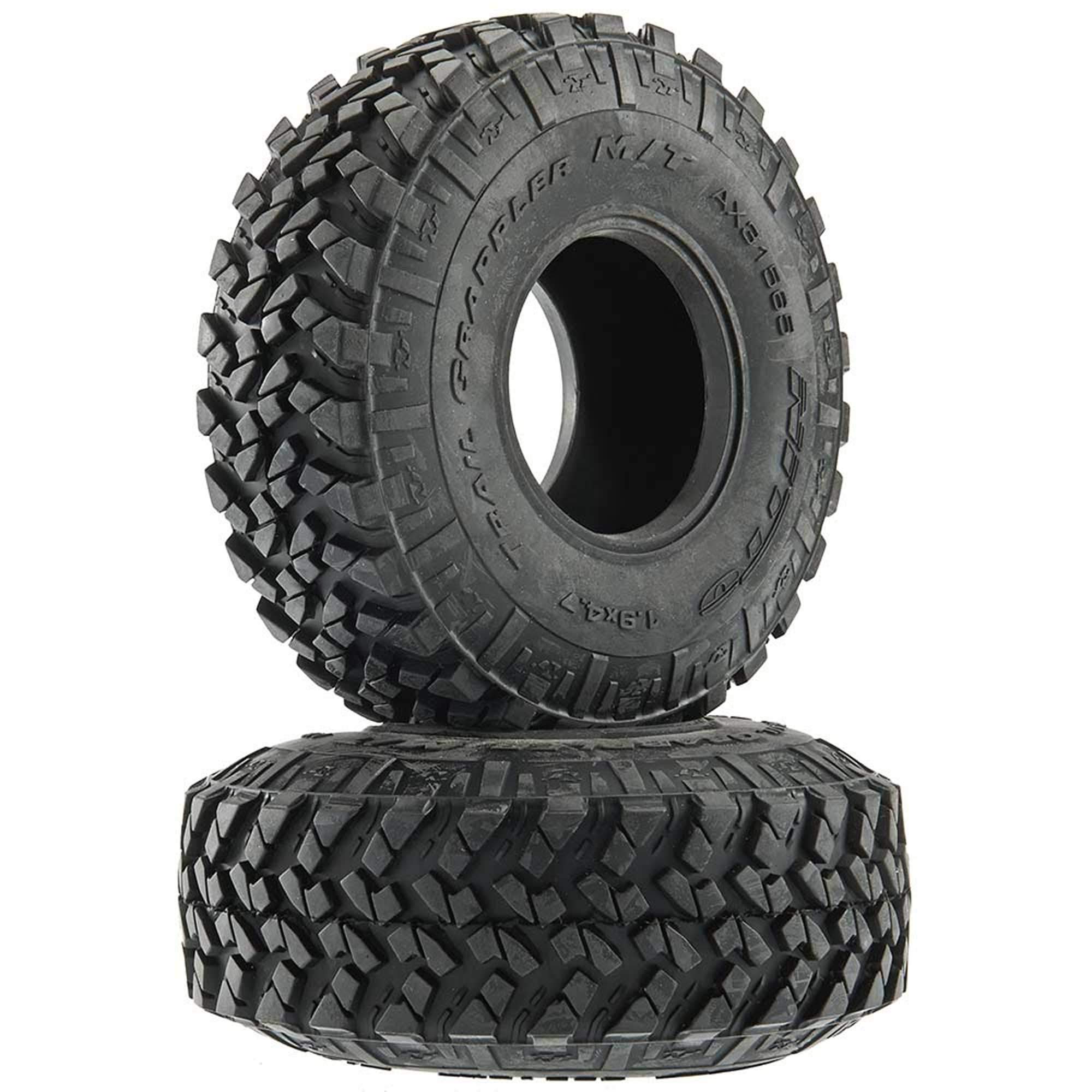 Axial AX31565 1.9 Nitto Trail Grappler M/T RC Monster Truck Rock Crawler Tires - R35 Compound (2 Pack) Black - AXIC2020 | High Performance Off-Road Tires for RC Crawlers & Scale Trail Trucks | Ideal for Rock Crawling, Trail Riding & Competitive RC Racing