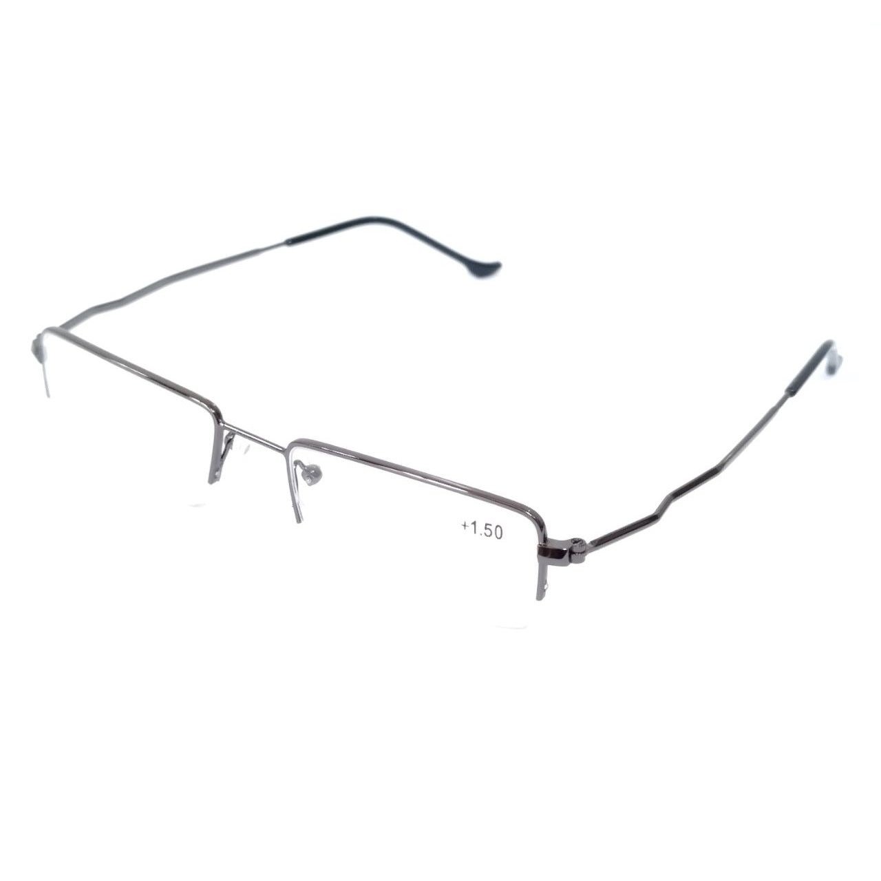 Ultra Lightweight Metal Supra Grey Reading Glasses for Men & Women - Comfortable Eyewear for Reading, Working & Computer Use
