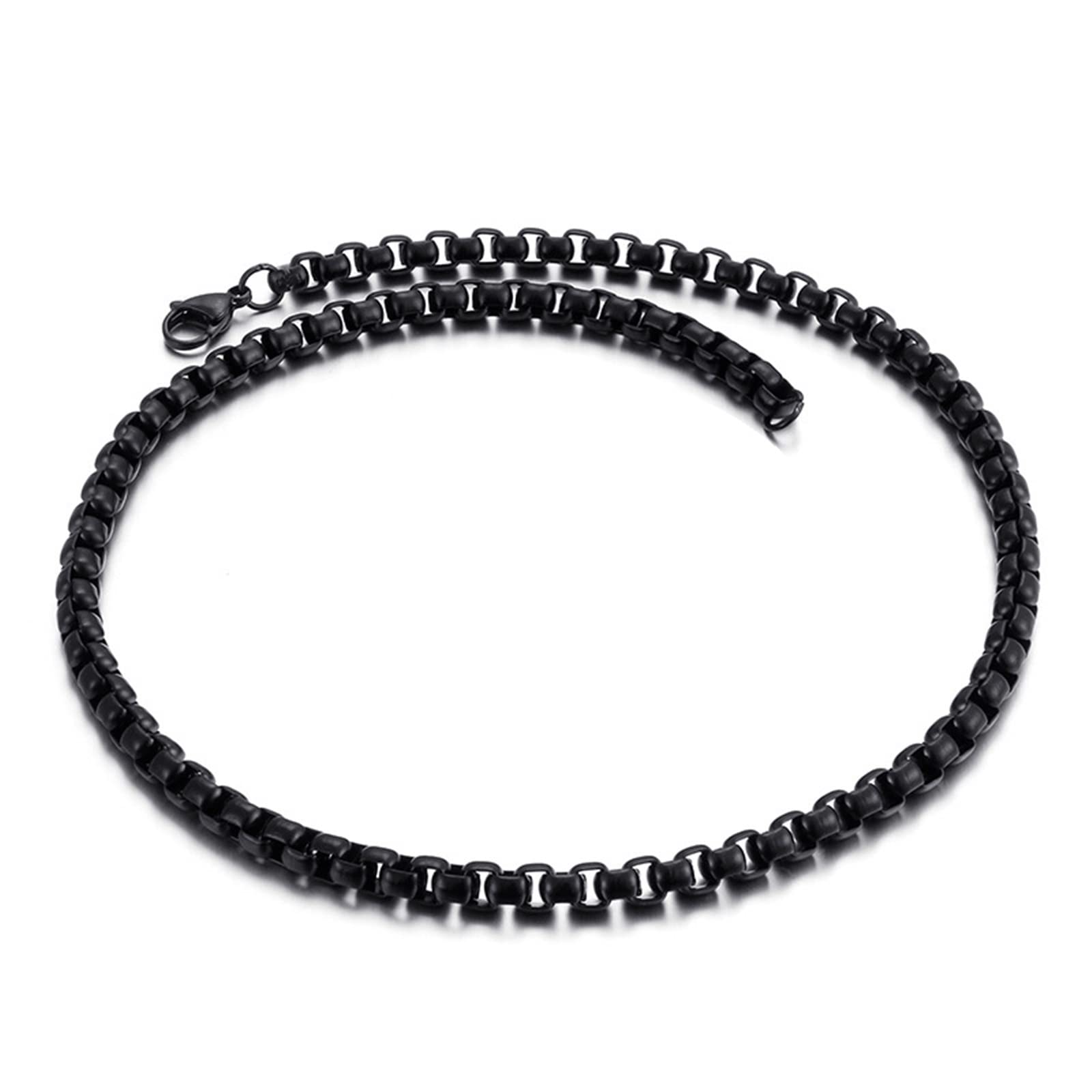 6mm Stainless Steel Rolo Chain Necklace for Men & Women - 45-65CM Adjustable Length, Durable & Hypoallergenic Jewelry for Everyday Wear, Gifts & Fashion Accessories