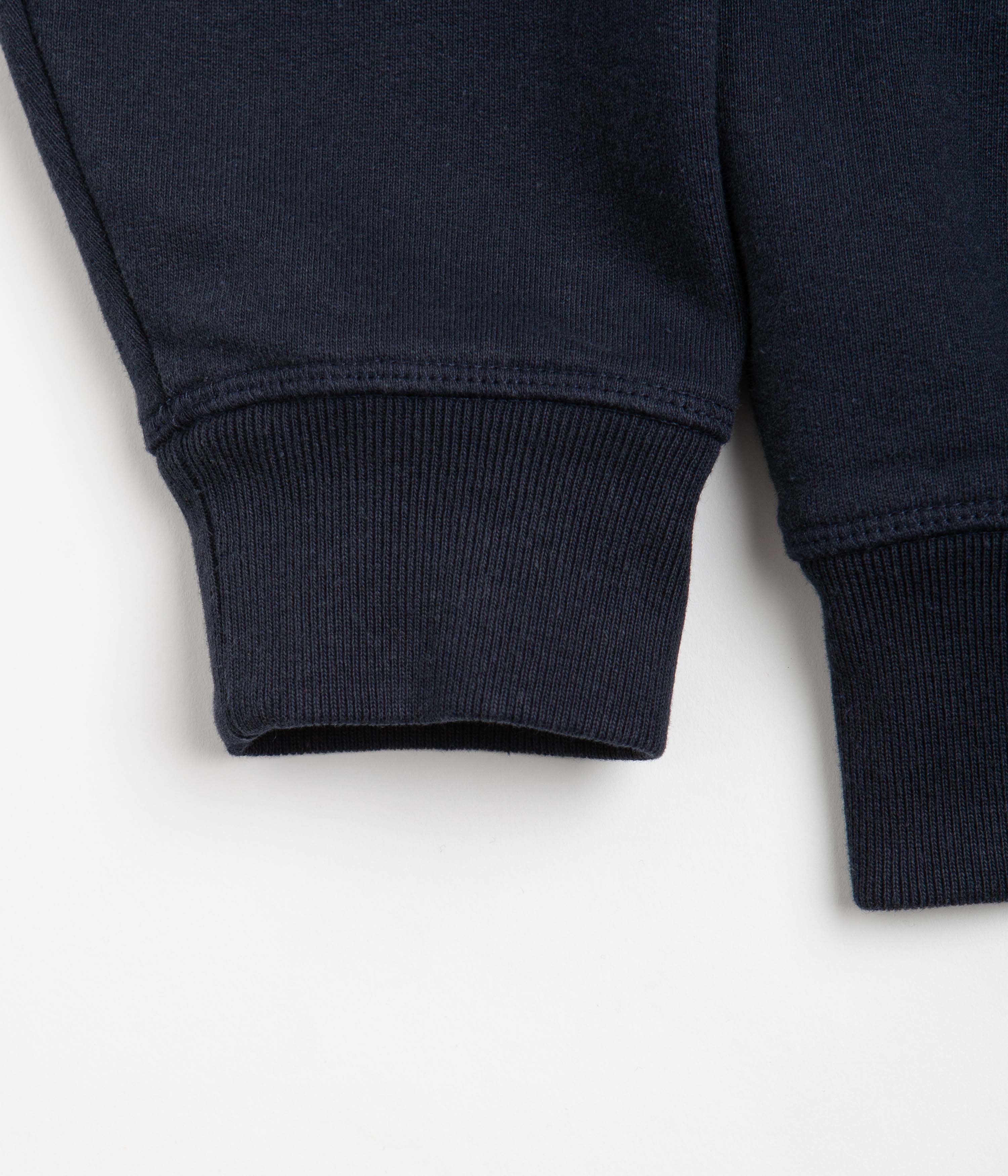 Parra Wave Block Tremors Hoodie - Navy Blue Pullover for Men & Women | Streetwear Fashion, Casual Wear & Outdoor Activities
