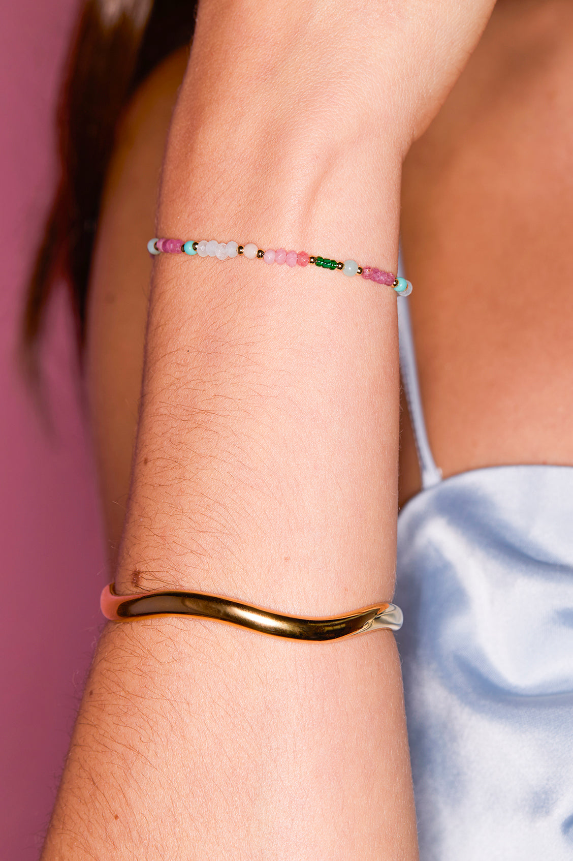 Mini Amelia Gemstone Bracelet - Dainty Beaded Bracelet for Women, Healing Crystal Jewelry Gift for Her - Perfect for Everyday Wear, Yoga & Meditation