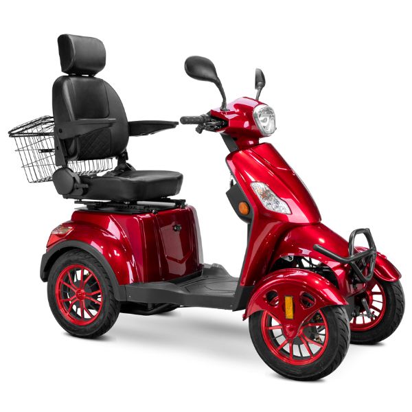 Premium Full Size 4 Wheel Mobility Scooter for Adults - Lightweight Electric Wheelchair with Long Battery Life - Ideal for Outdoor Travel, Shopping & Daily Mobility Assistance