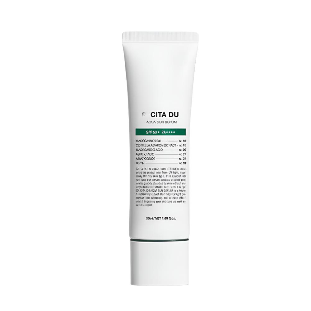 DEMAR3 Cita DU Aqua Sun Serum 50ml - Hydrating Facial Sunscreen with SPF for Daily UV Protection - Perfect for Beach, Outdoor Activities & Everyday Use