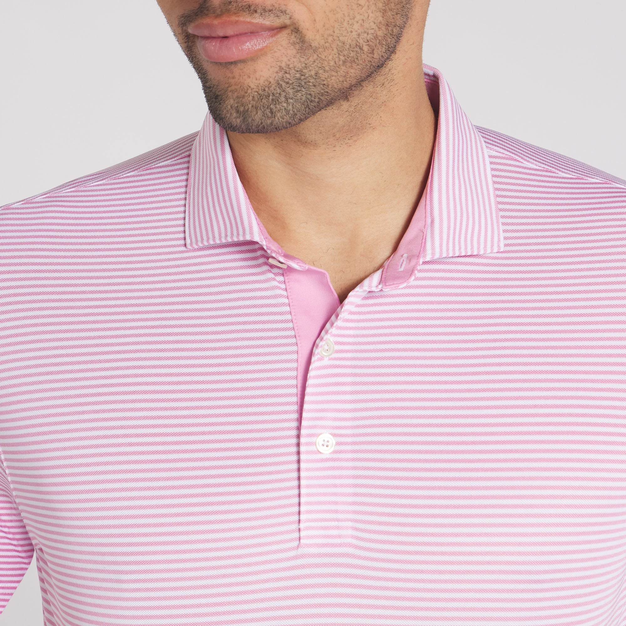 Premium Isle Pique Golf Polo Shirt for Men - Moisture-Wicking, Breathable & UV Protection - Perfect for Golf, Casual Wear & Outdoor Activities