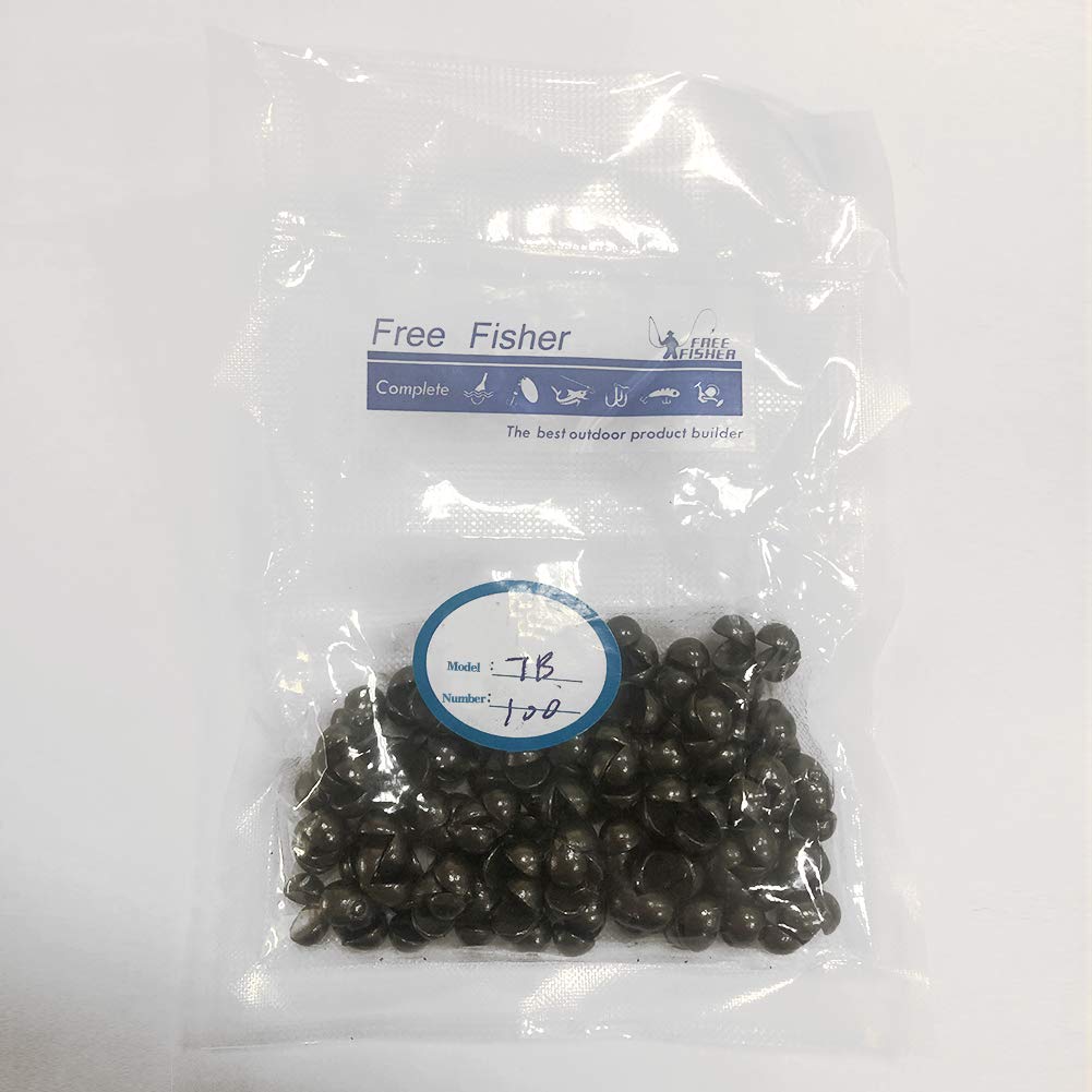 Removable Split Shot Fishing Sinkers & Weights - Carbon Black (12 Sizes) for Freshwater & Saltwater Fishing - Perfect for Bass, Trout, and Panfish