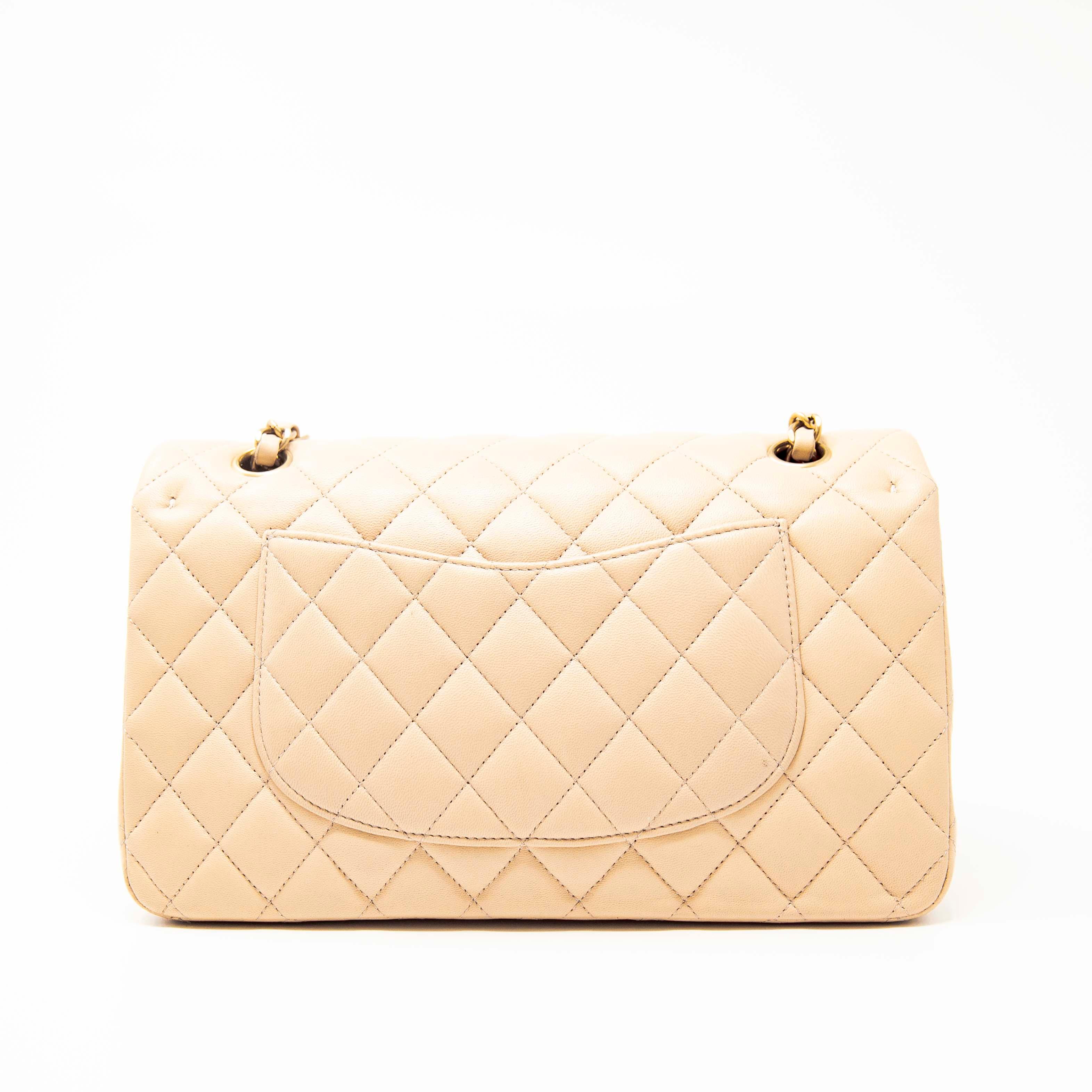 Chanel Beige Medium Classic Flap Bag - Timeless Luxury Handbag for Women | Perfect for Work, Evening Events & Everyday Elegance