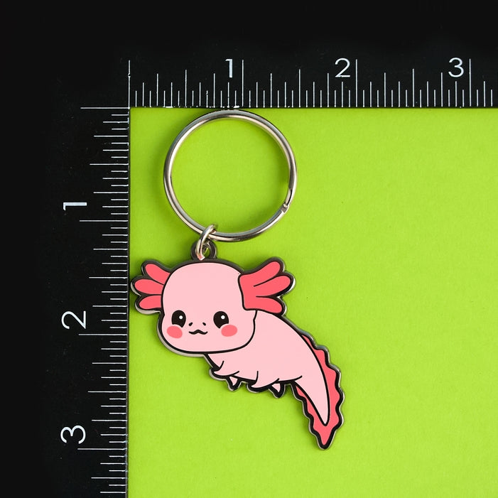Cute Axolotl Keychain - Adorable Salamander Key Ring for Backpacks, Gifts & Collectibles - Perfect for Animal Lovers & Kawaii Fans