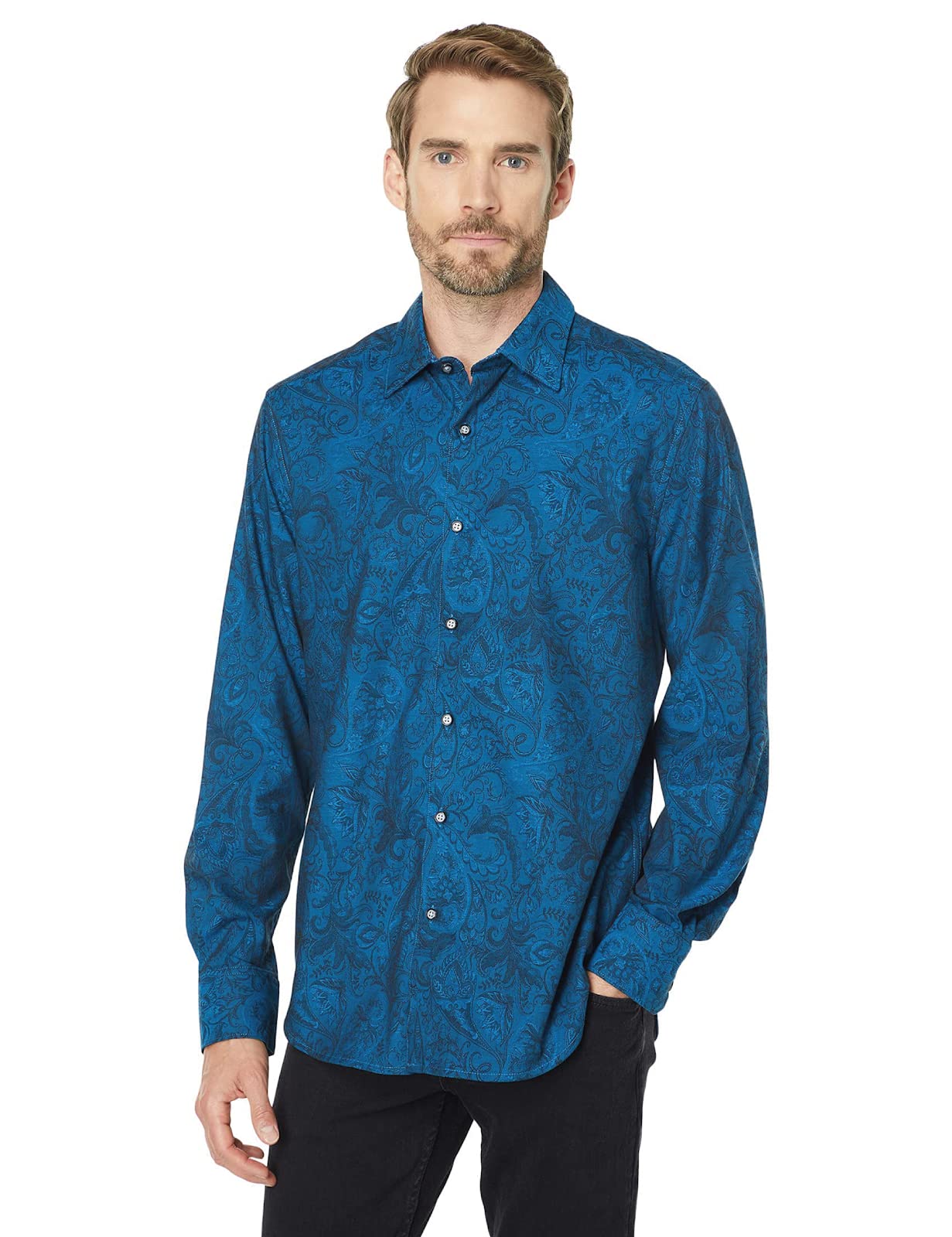 Robert Graham Andretti Men's Woven Button-Up Shirt | Premium Casual Dress Shirt for Business & Weekend Wear | Office, Date Night & Special Occasions